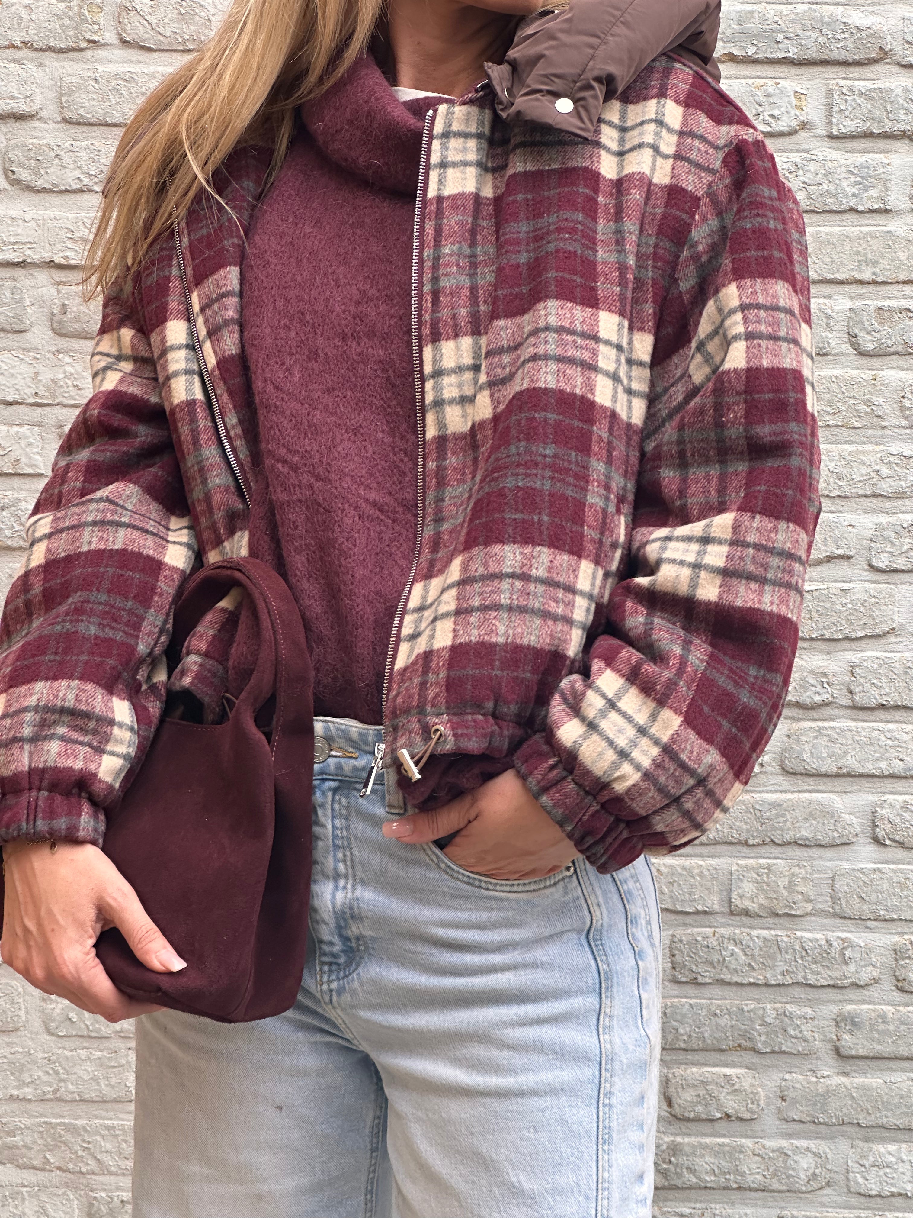Jacket Norah - Oversized - Bordeaux/Brown