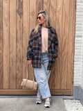 Jacket Ange Oversized - Blue/Brown/Camel