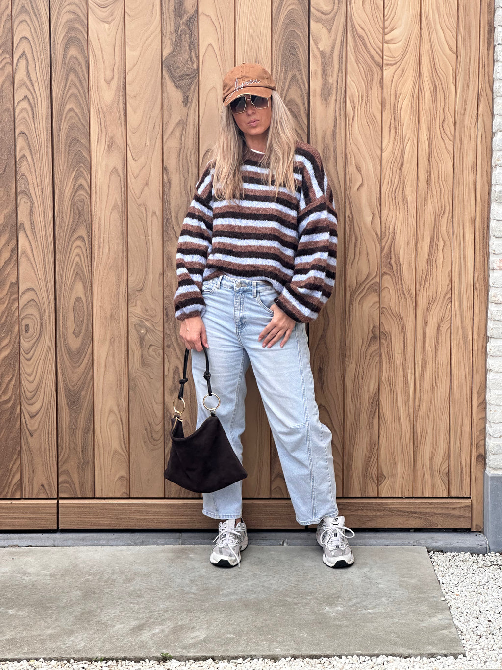 Pull Olivia - Oversized - Blue/Camel/Brown