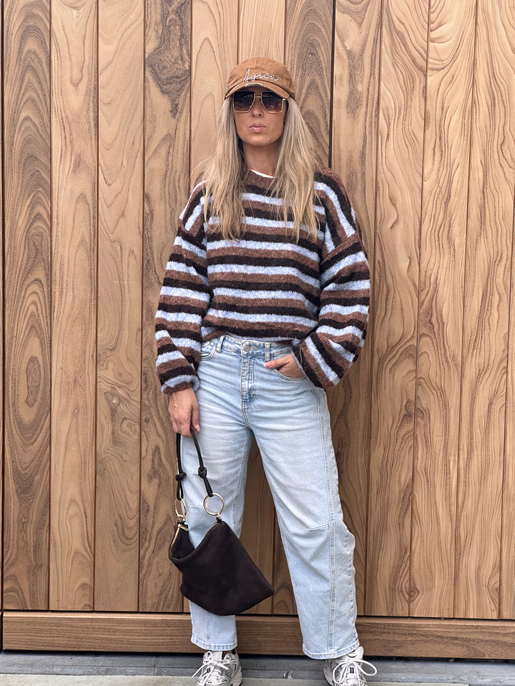 Pull Olivia - Oversized - Blue/Camel/Brown