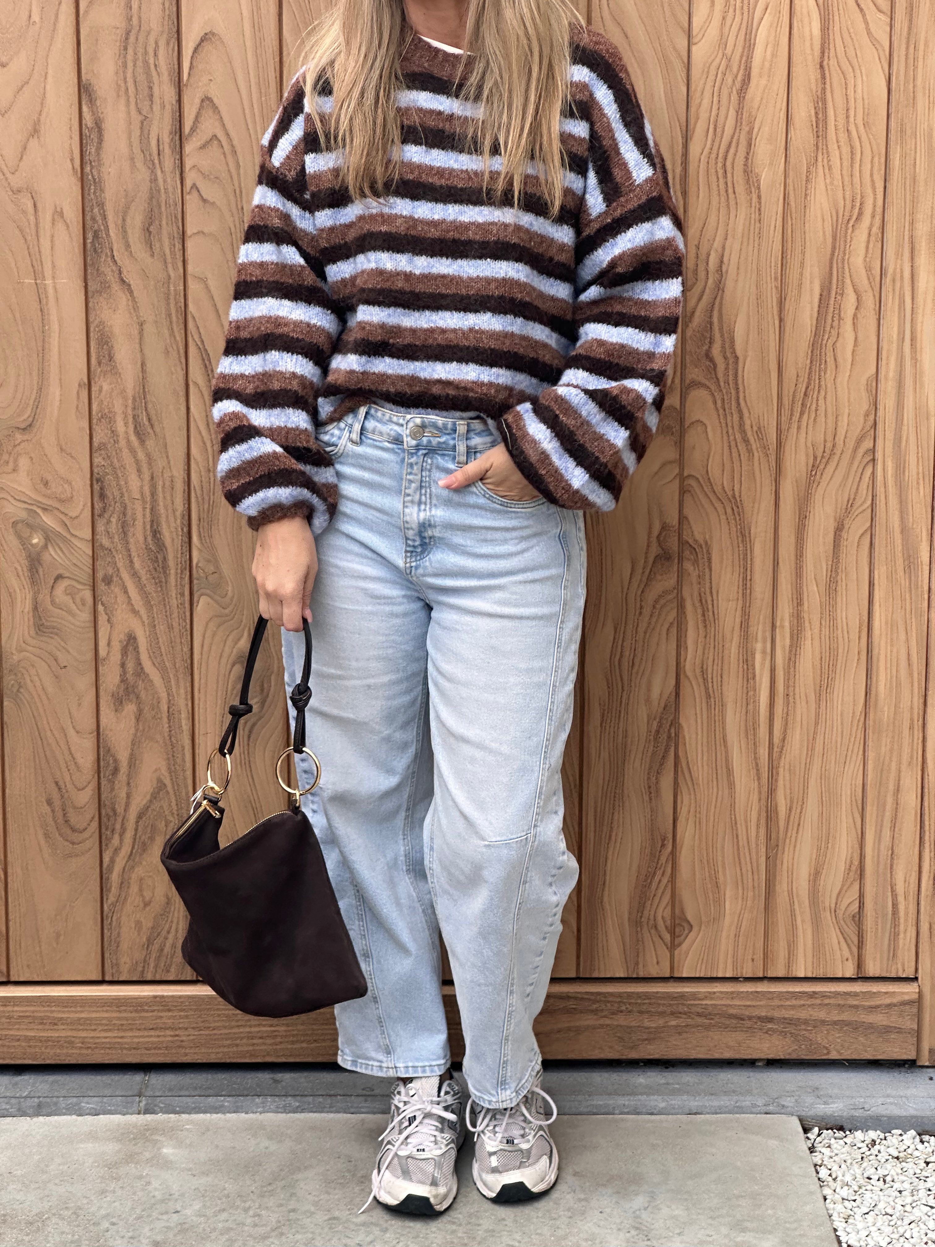 Pull Olivia - Oversized - Blue/Camel/Brown
