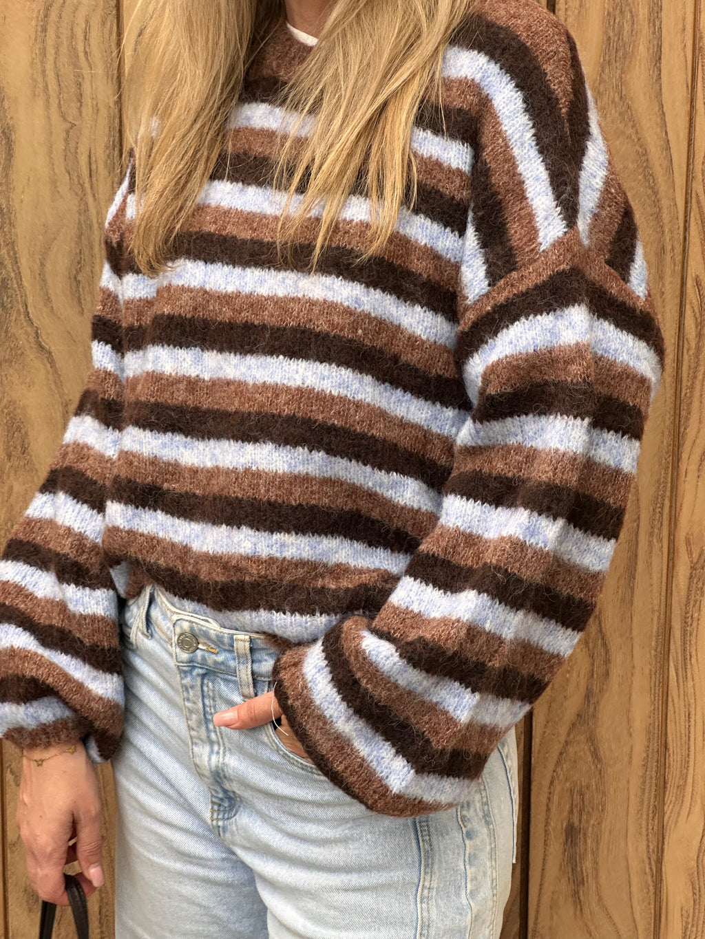 Pull Olivia - Oversized - Blue/Camel/Brown