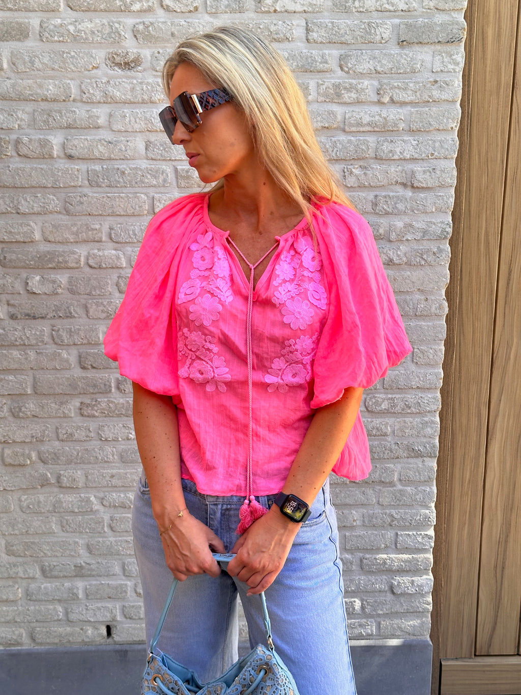 Hemd Julie Oversized Fluo Pink