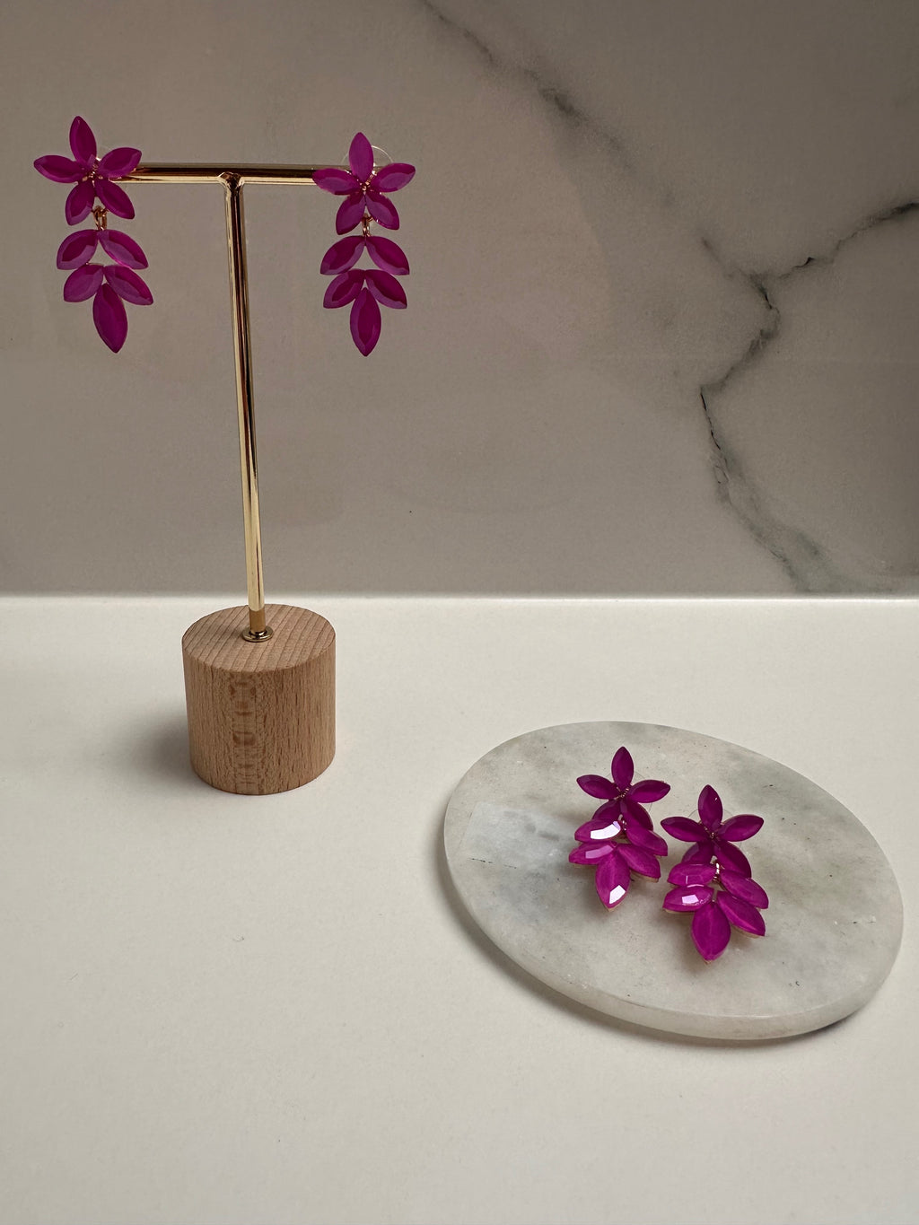 Oorbellen Lucy Fuchsia