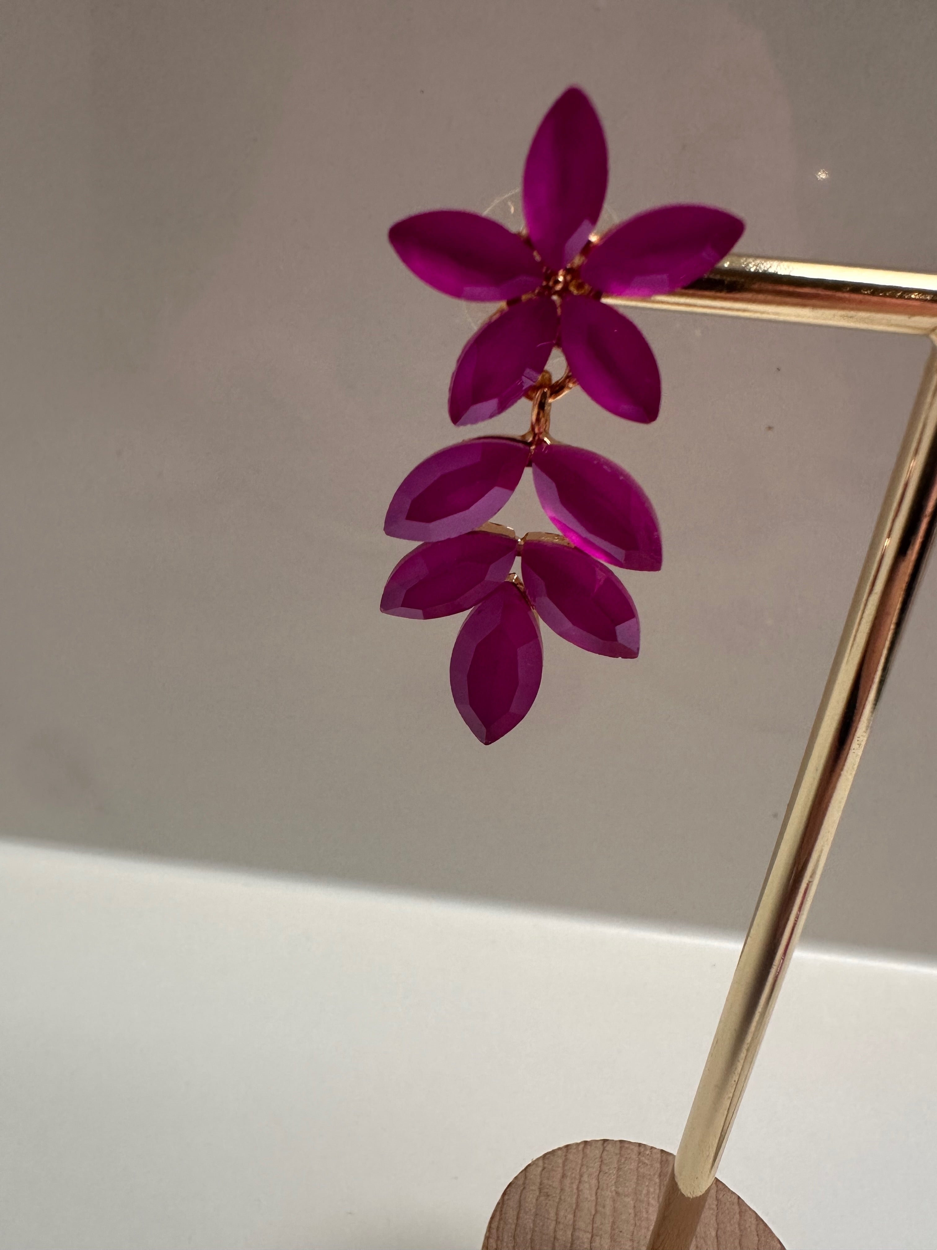 Oorbellen Lucy Fuchsia