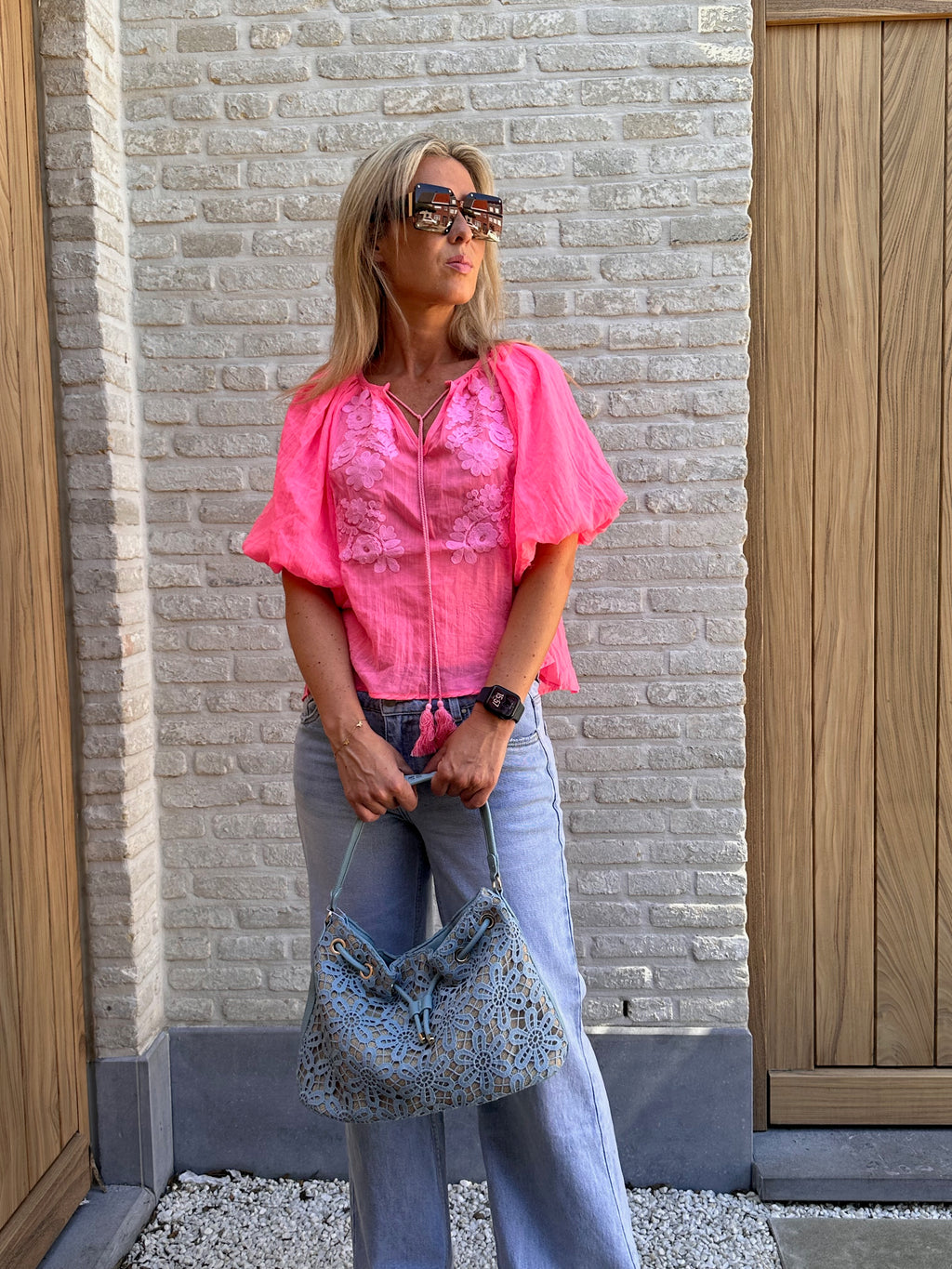 Hemd Julie Oversized Fluo Pink