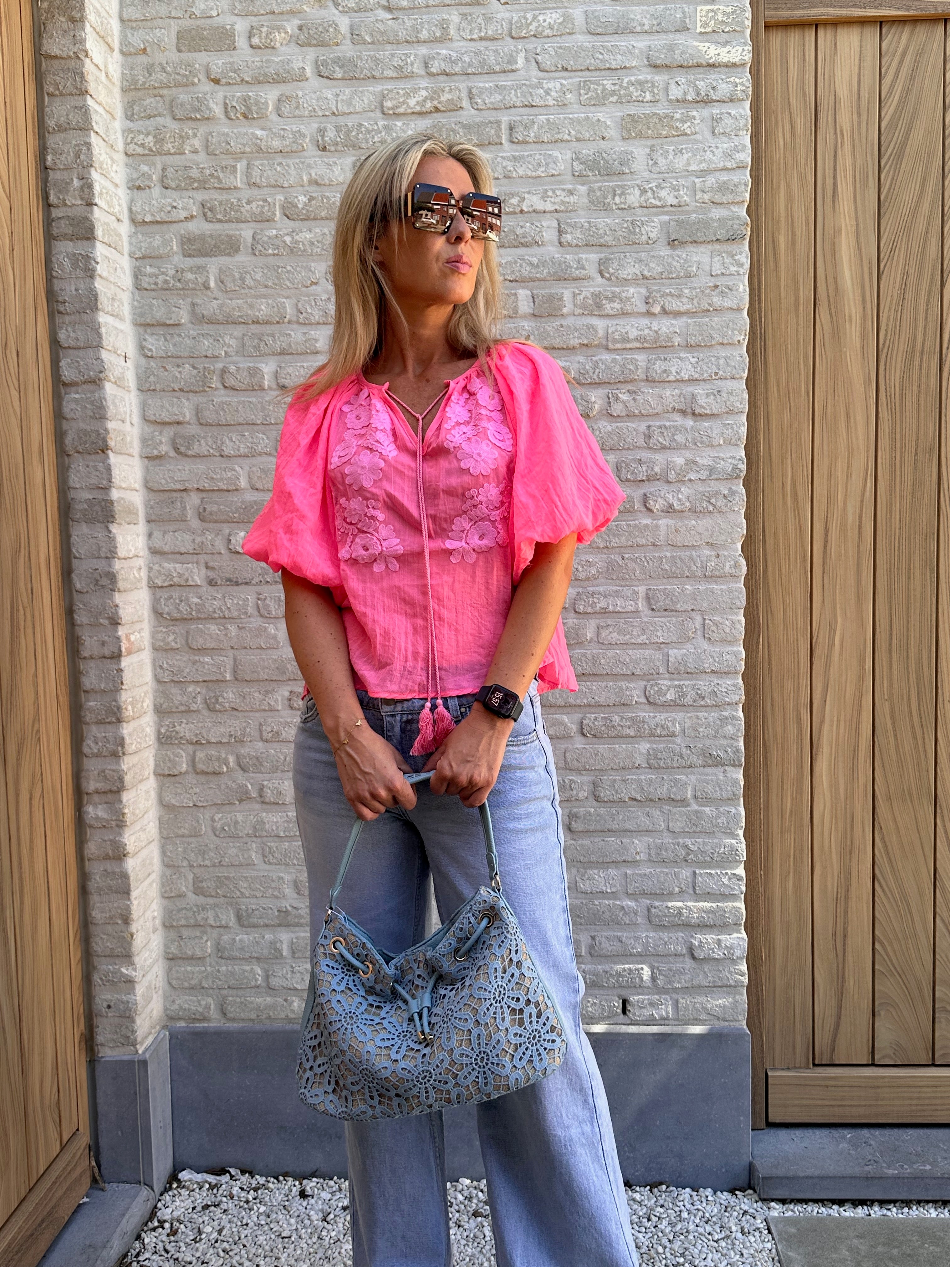 Hemd Julie Oversized Fluo Pink