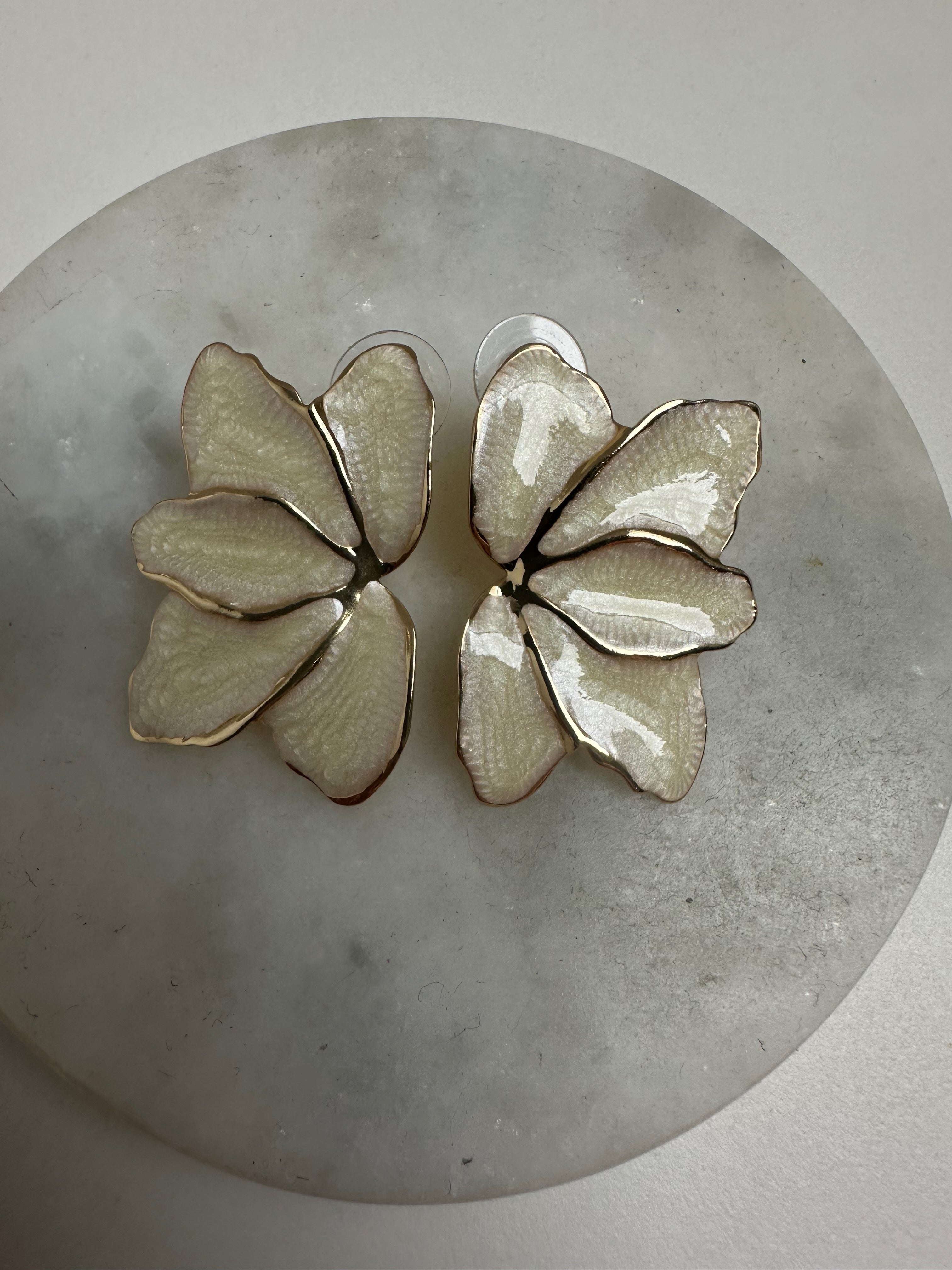 Oorbellen Marble wit