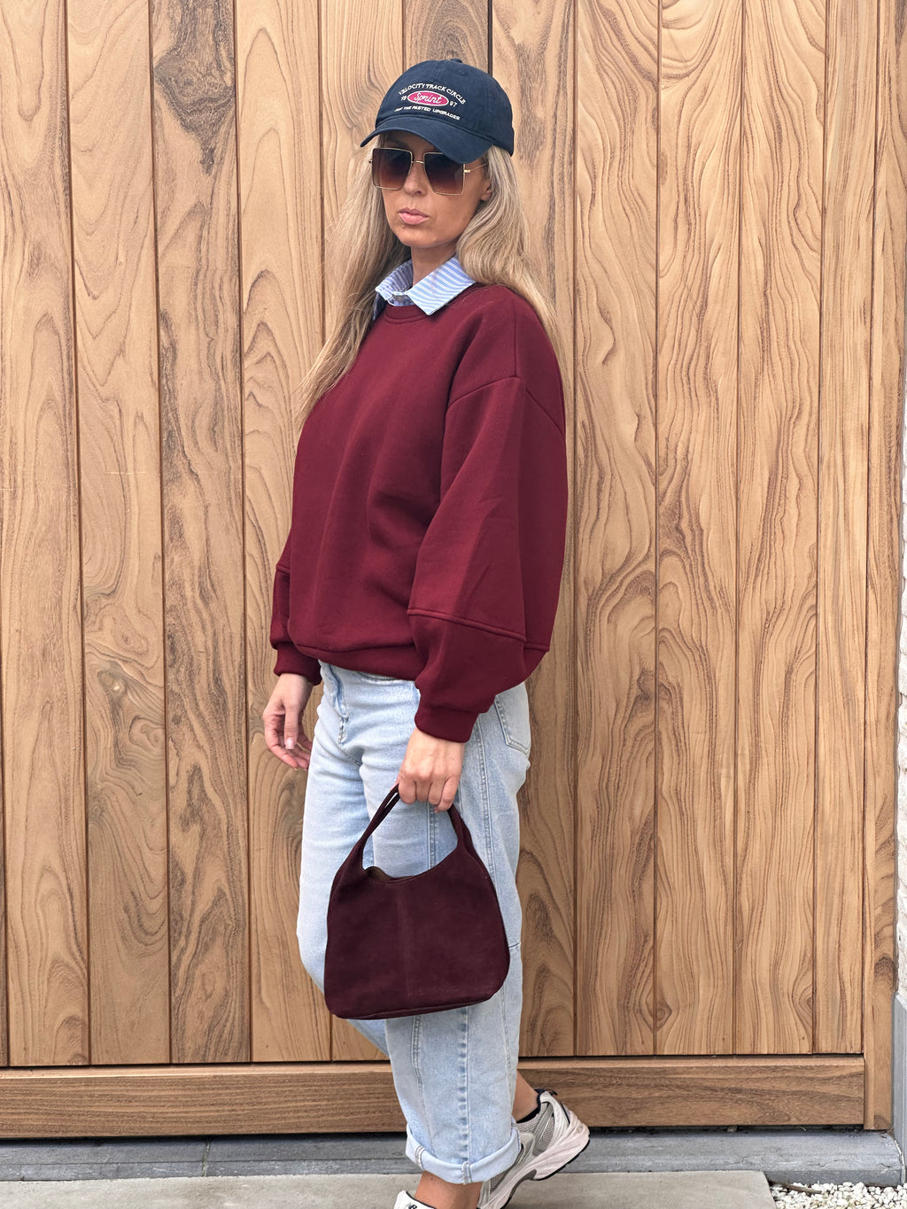 Sweater Fien - Heel Oversized - Bordeaux