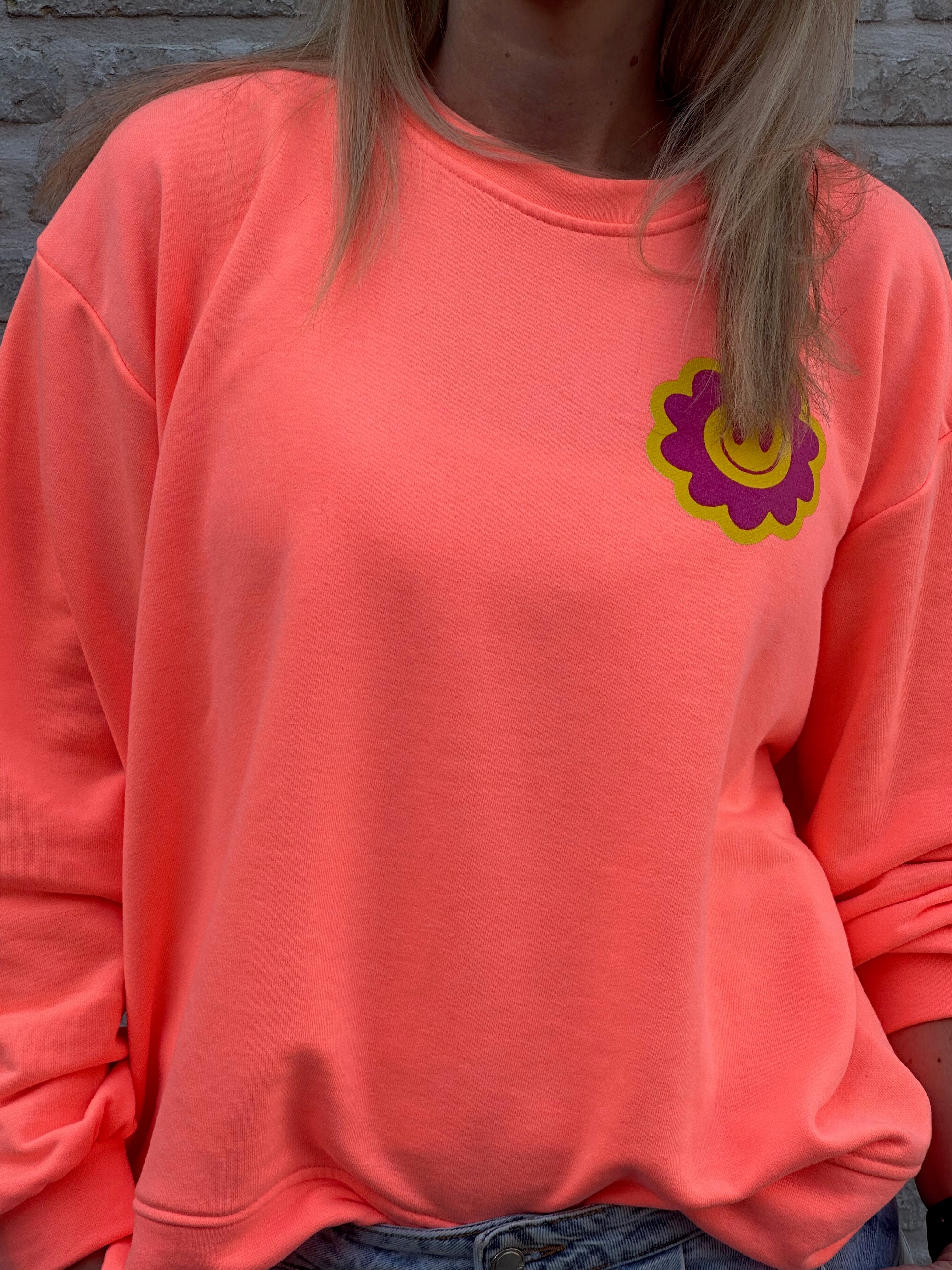 Sweater BE KIND fluo pasteque