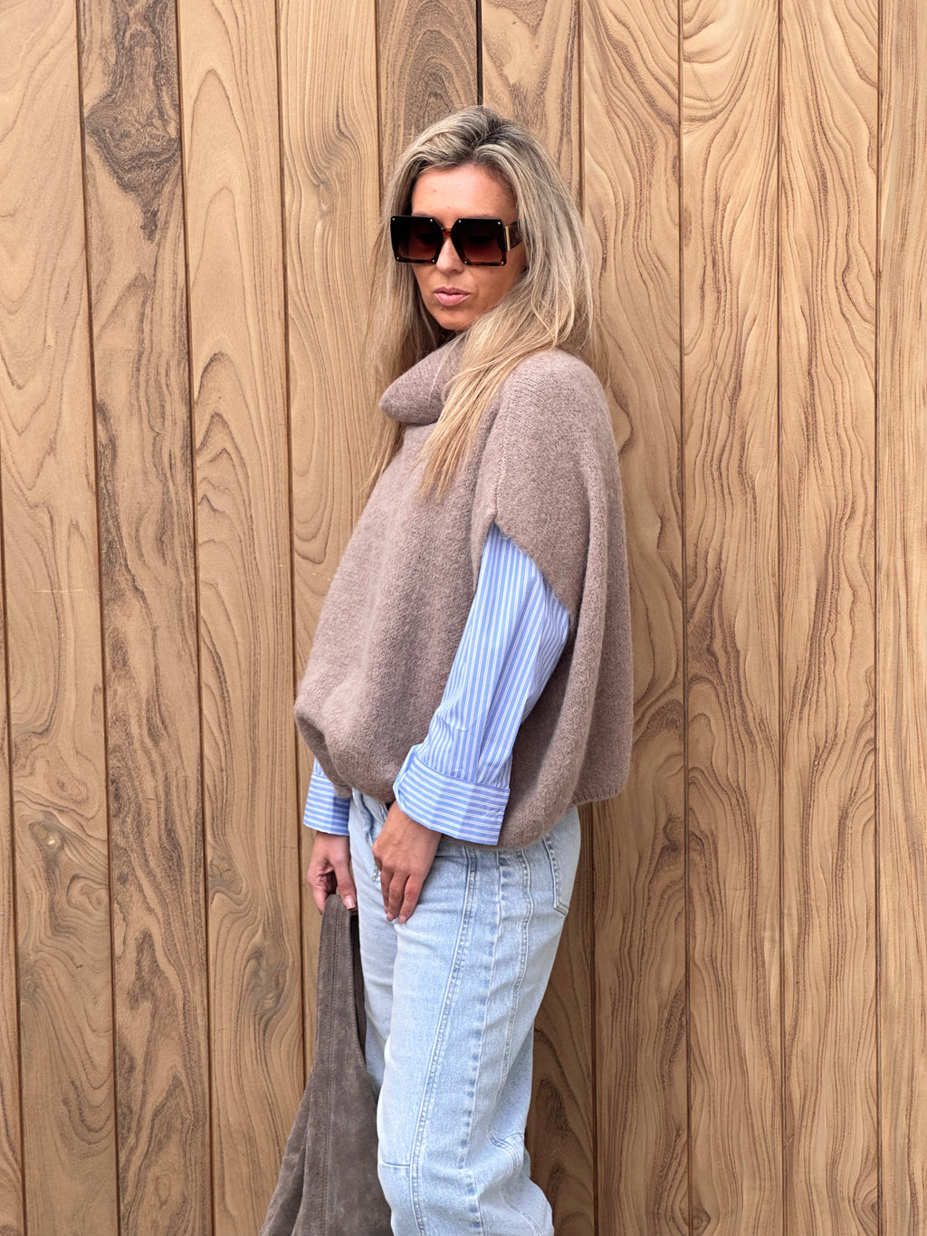 Pull Fenna - Heel Oversized - Taupe