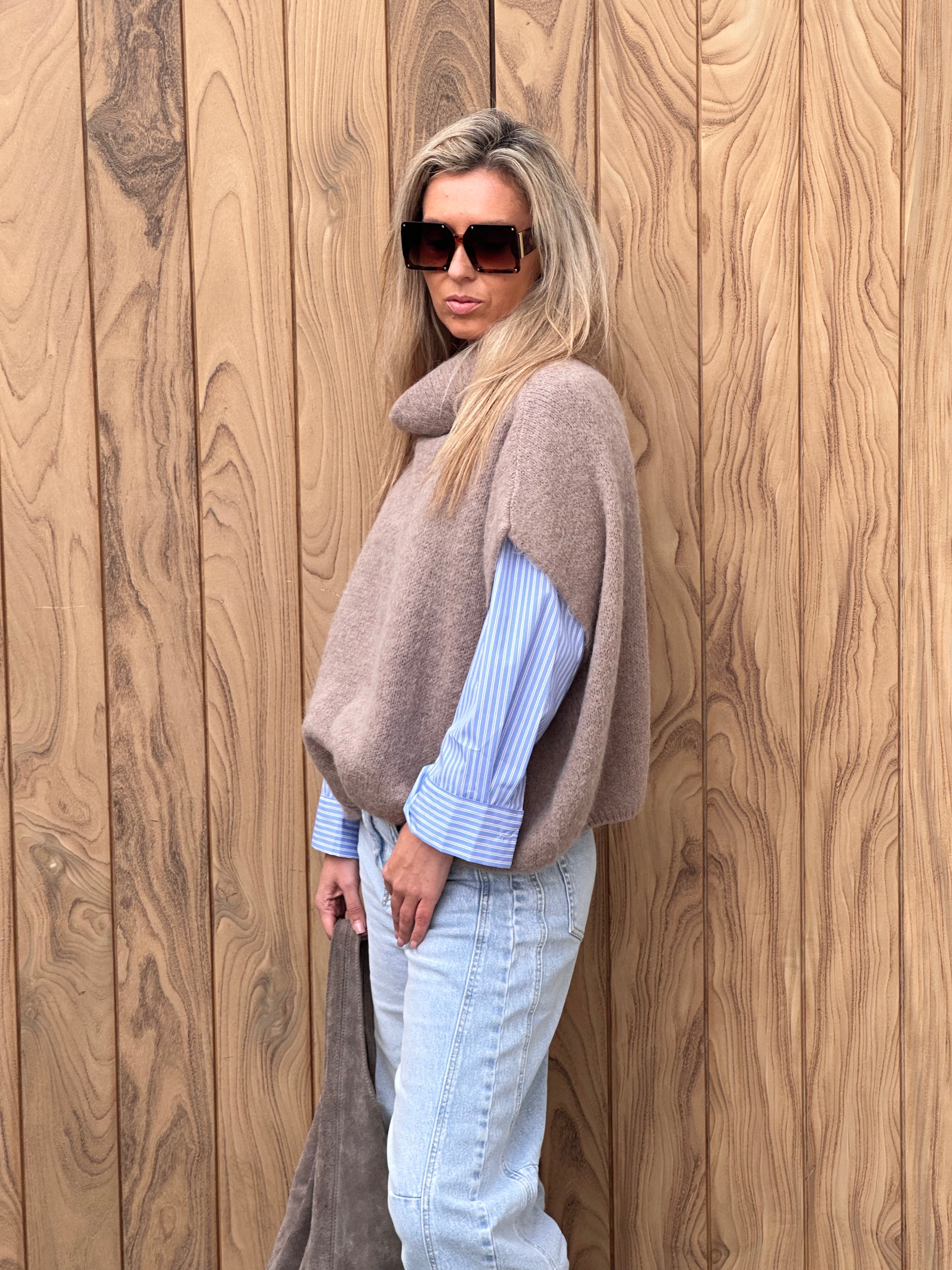 Pull Fenna - Heel Oversized - Taupe
