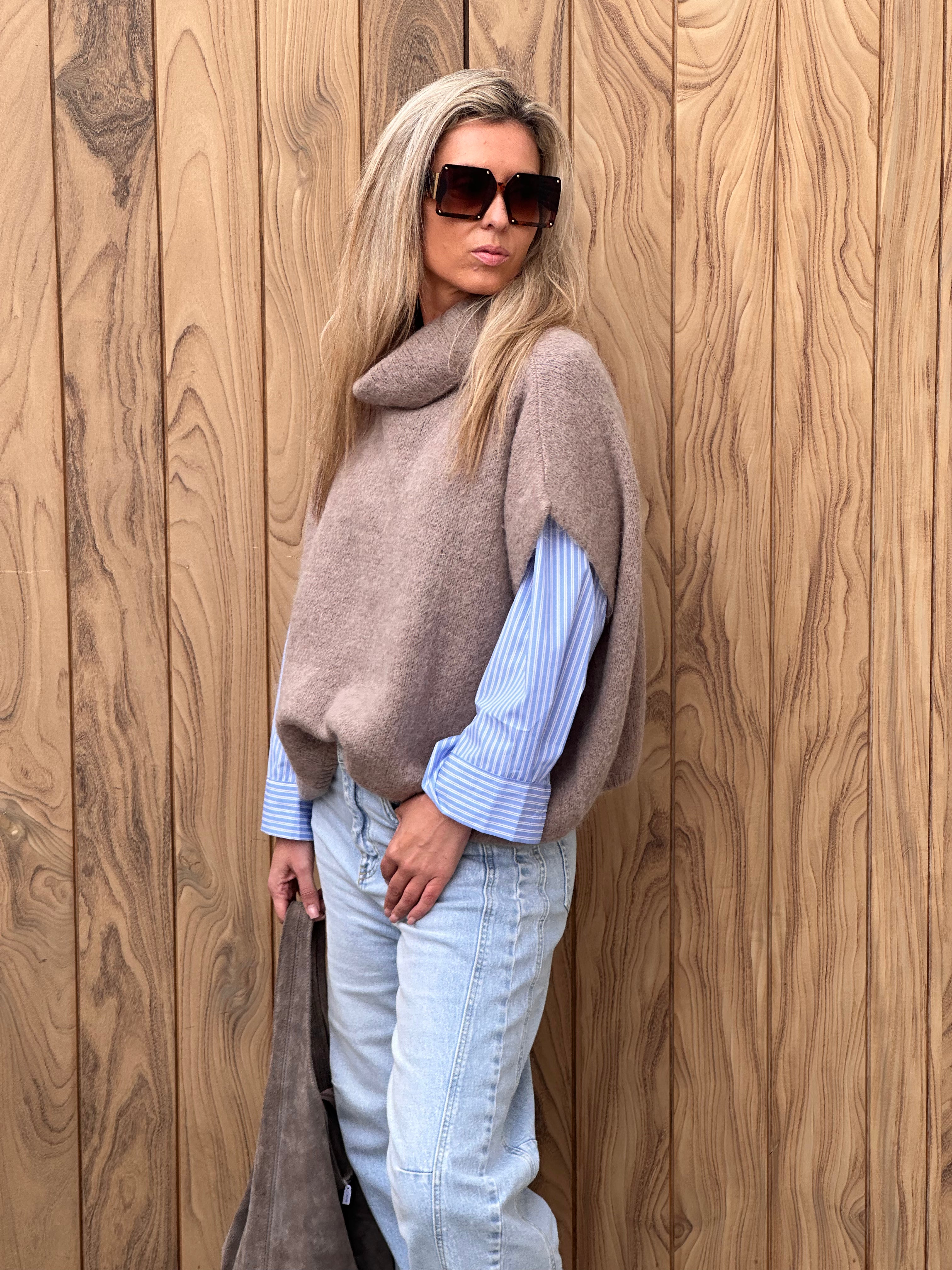Pull Fenna - Heel Oversized - Taupe