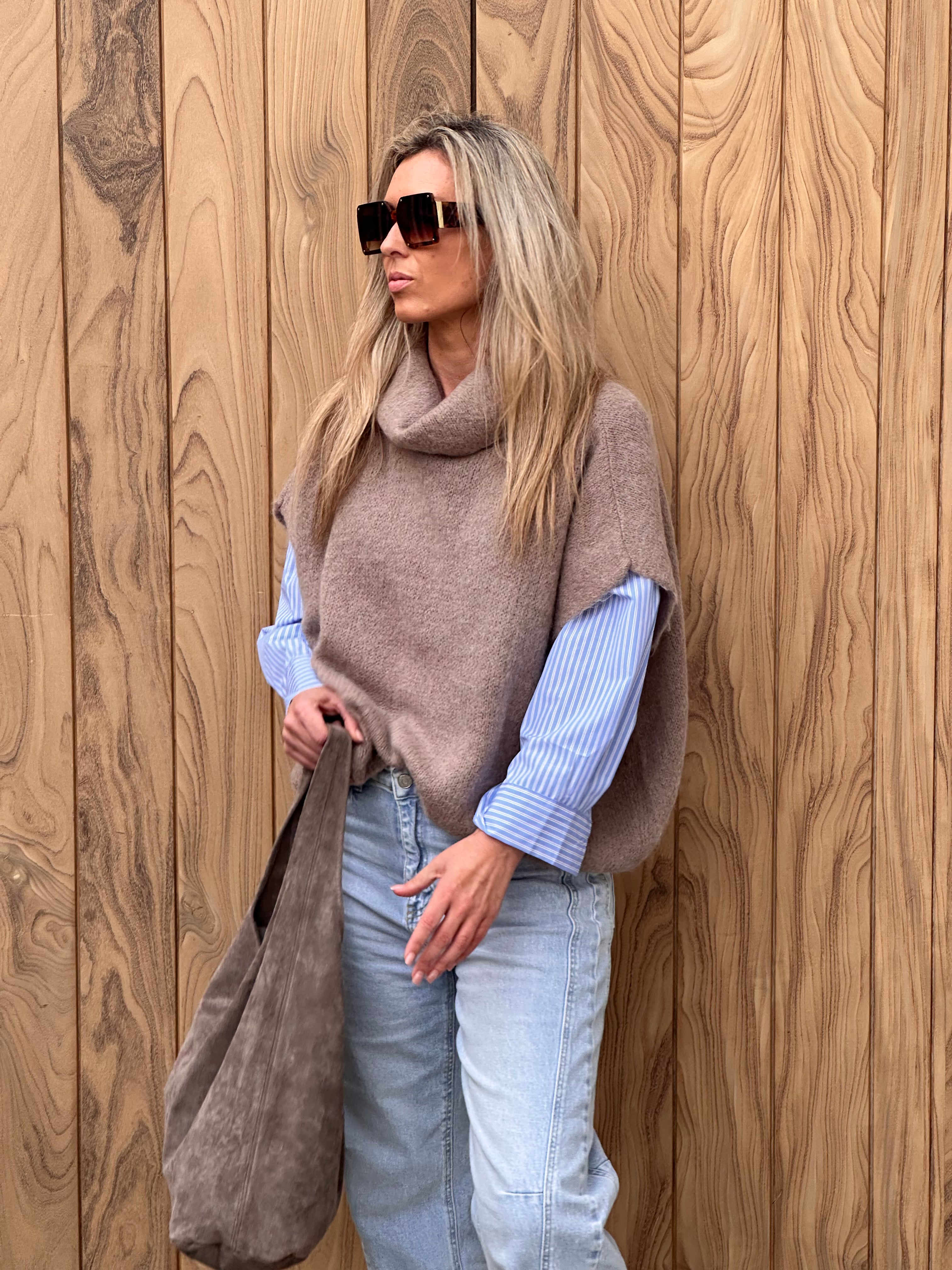 Pull Fenna - Heel Oversized - Taupe