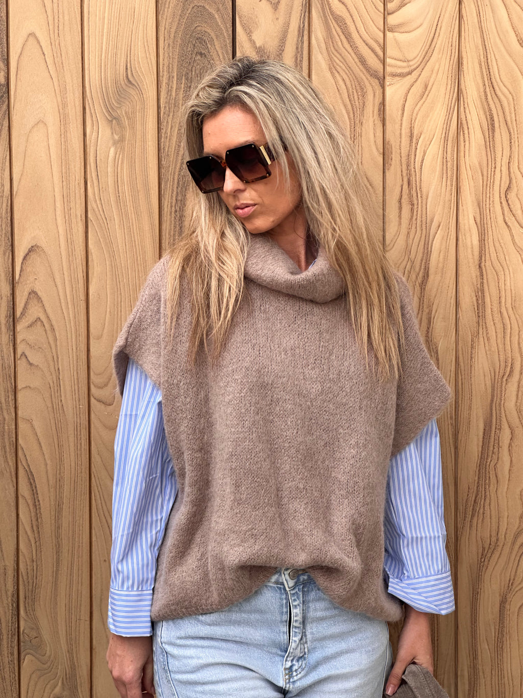 Pull Fenna - Heel Oversized - Taupe