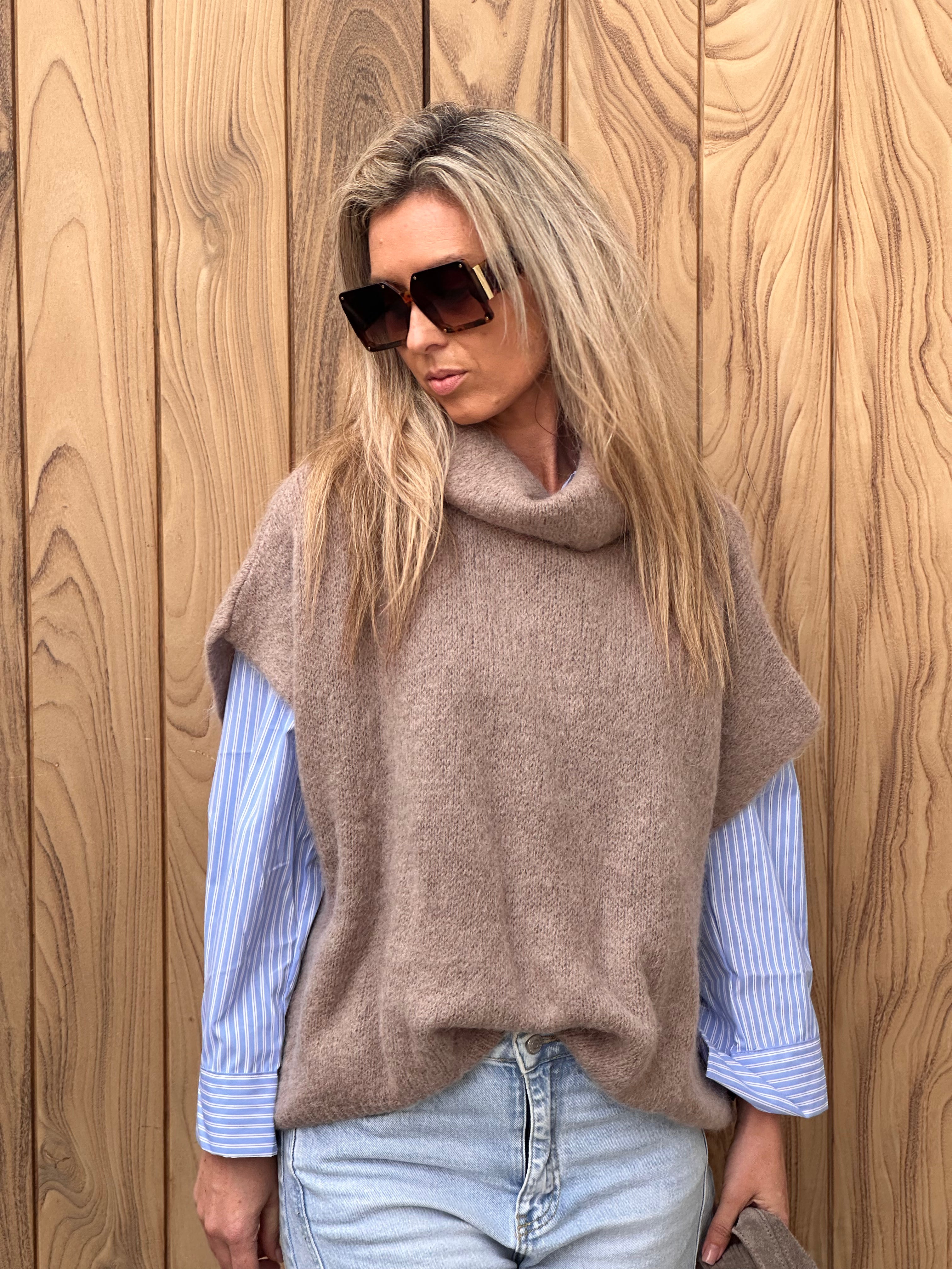 Pull Fenna - Heel Oversized - Taupe