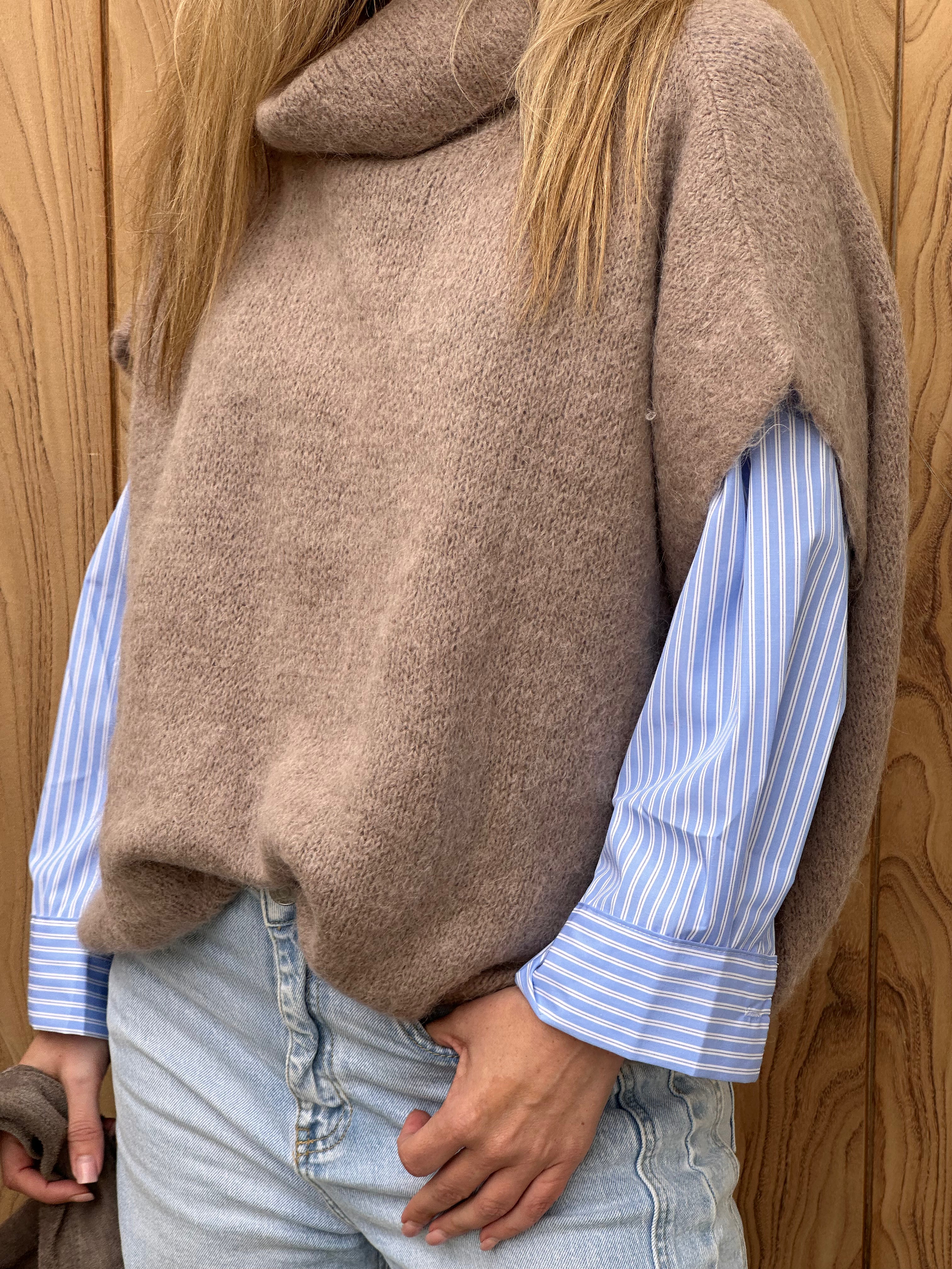 Pull Fenna - Heel Oversized - Taupe