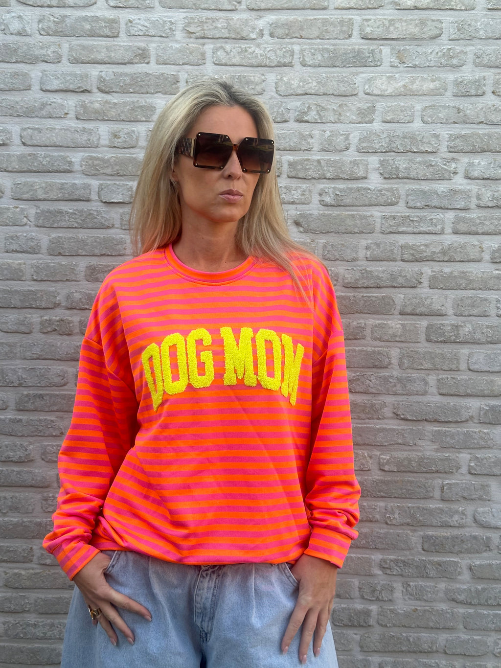 Sweater stripes dogmom