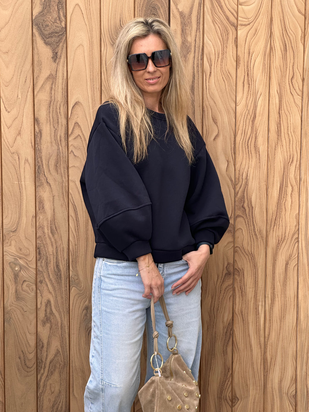 Sweater Fien - Heel Oversized - Marine