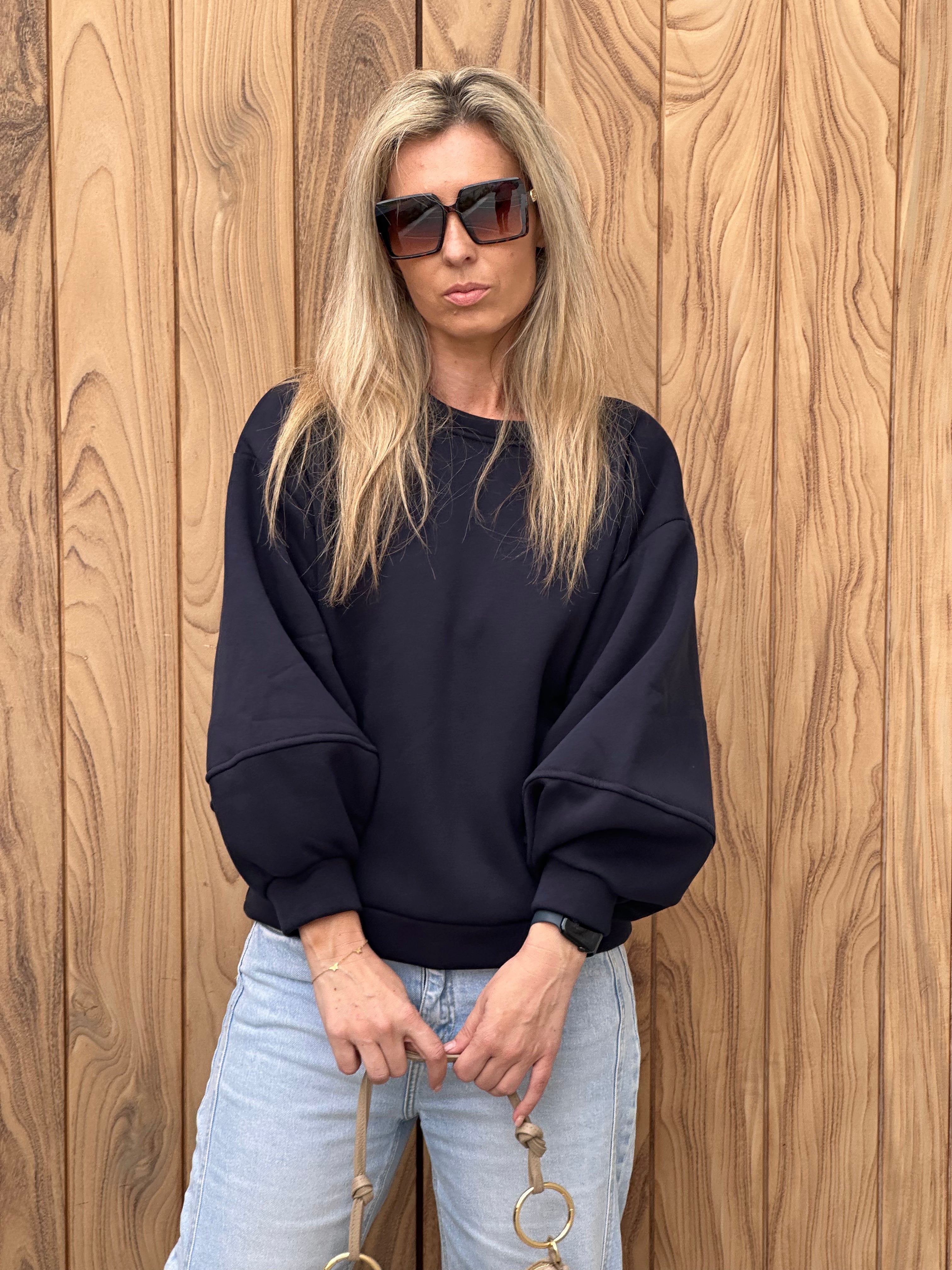 Sweater Fien - Heel Oversized - Marine