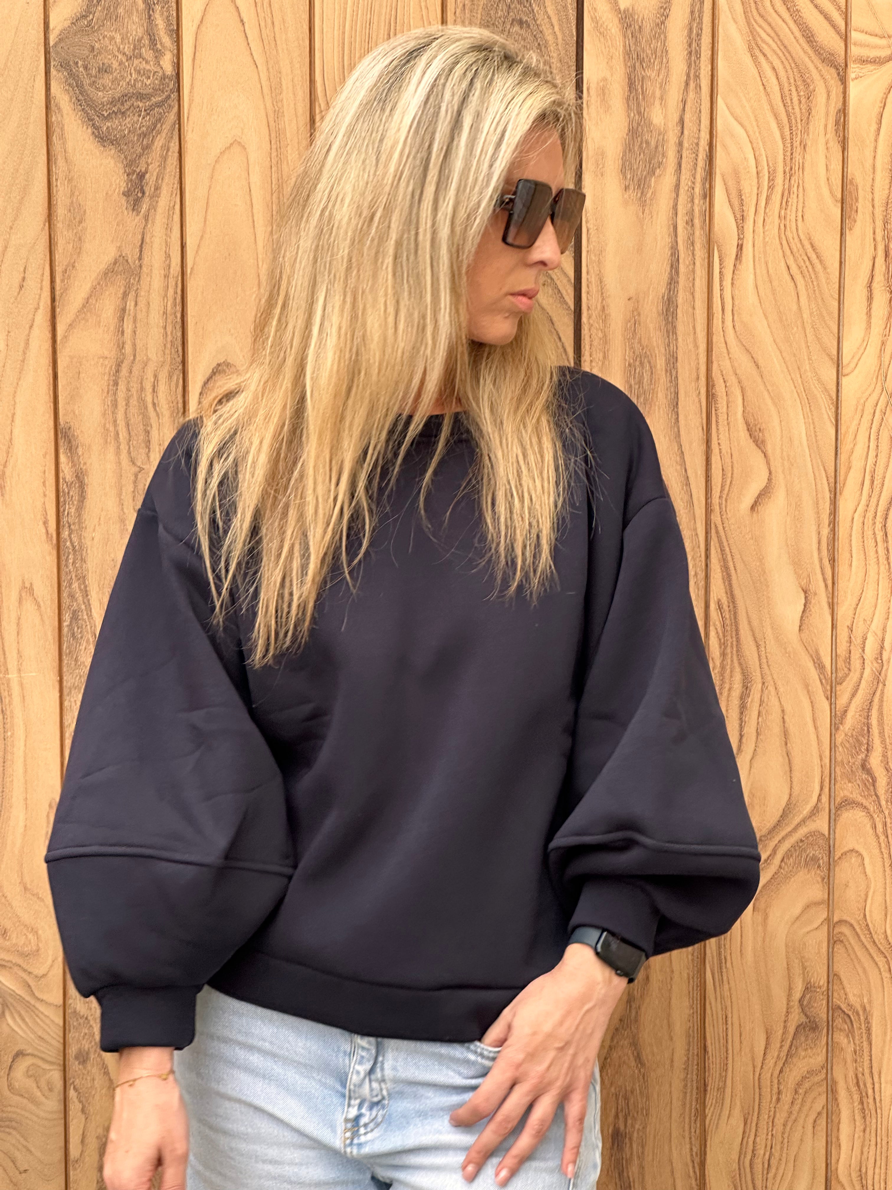 Sweater Fien - Heel Oversized - Marine