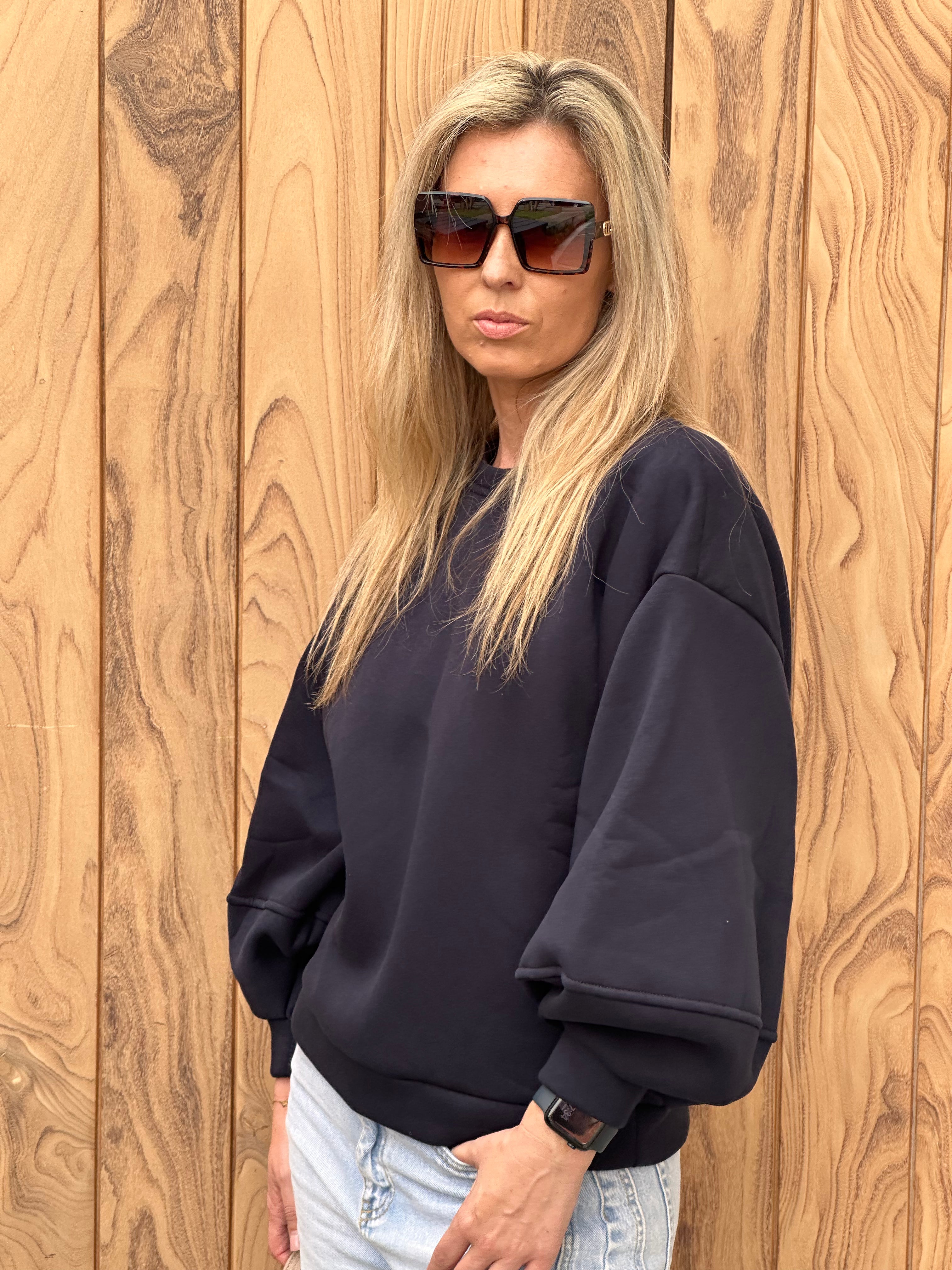 Sweater Fien - Heel Oversized - Marine