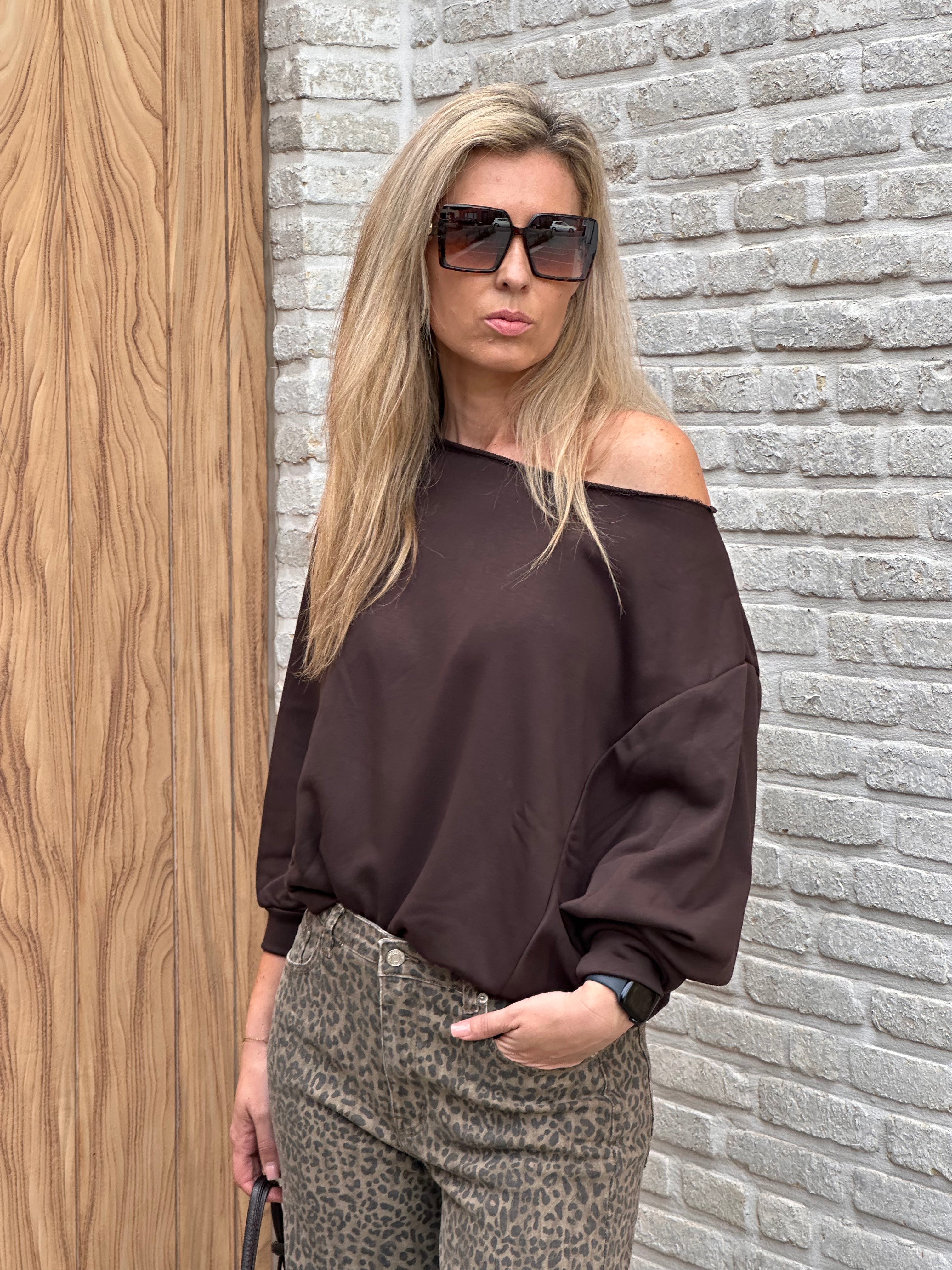 Sweater Aya Offshoulder - Oversized