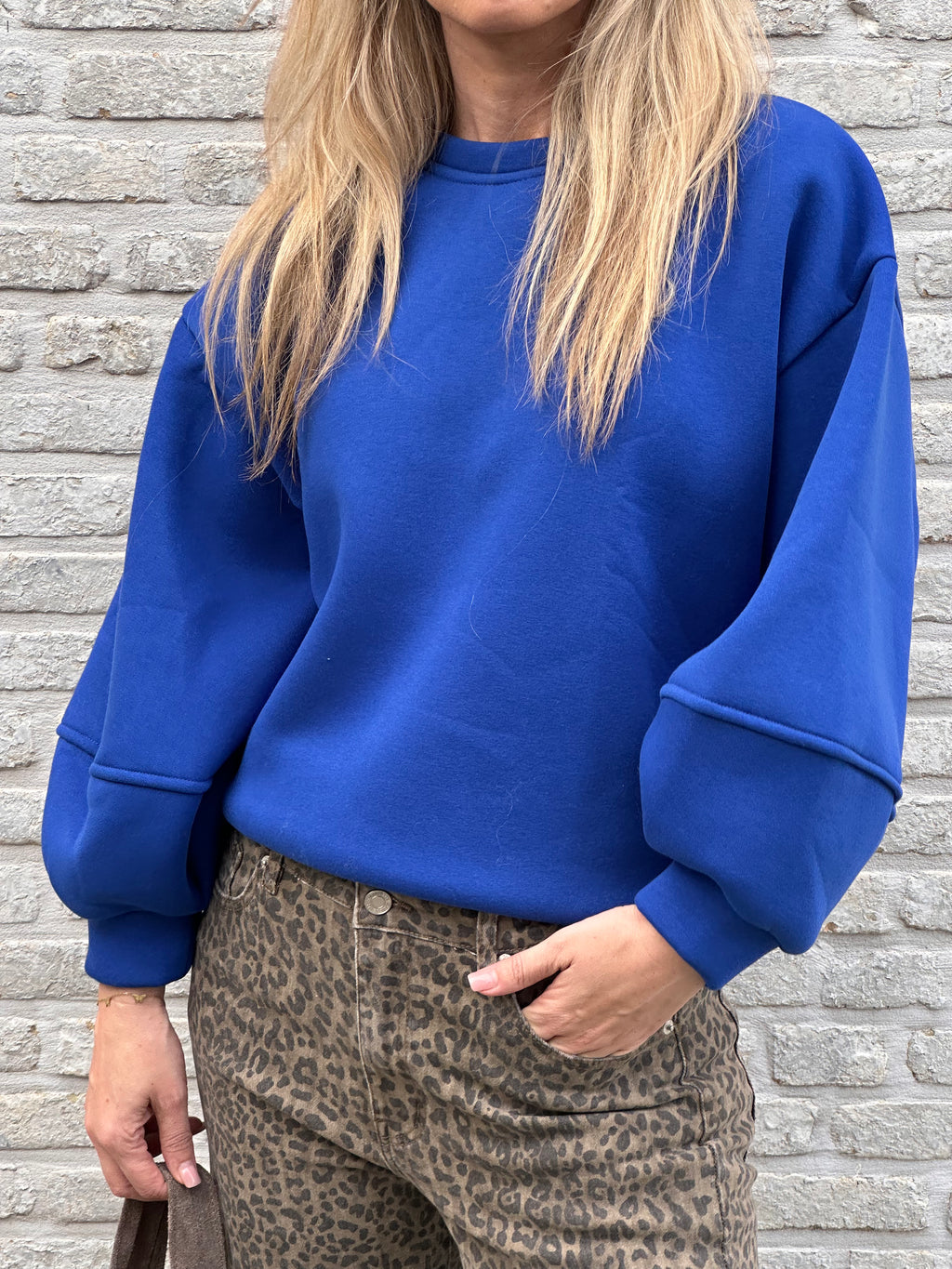 Sweater Fien - Heel Oversized - Kobalt