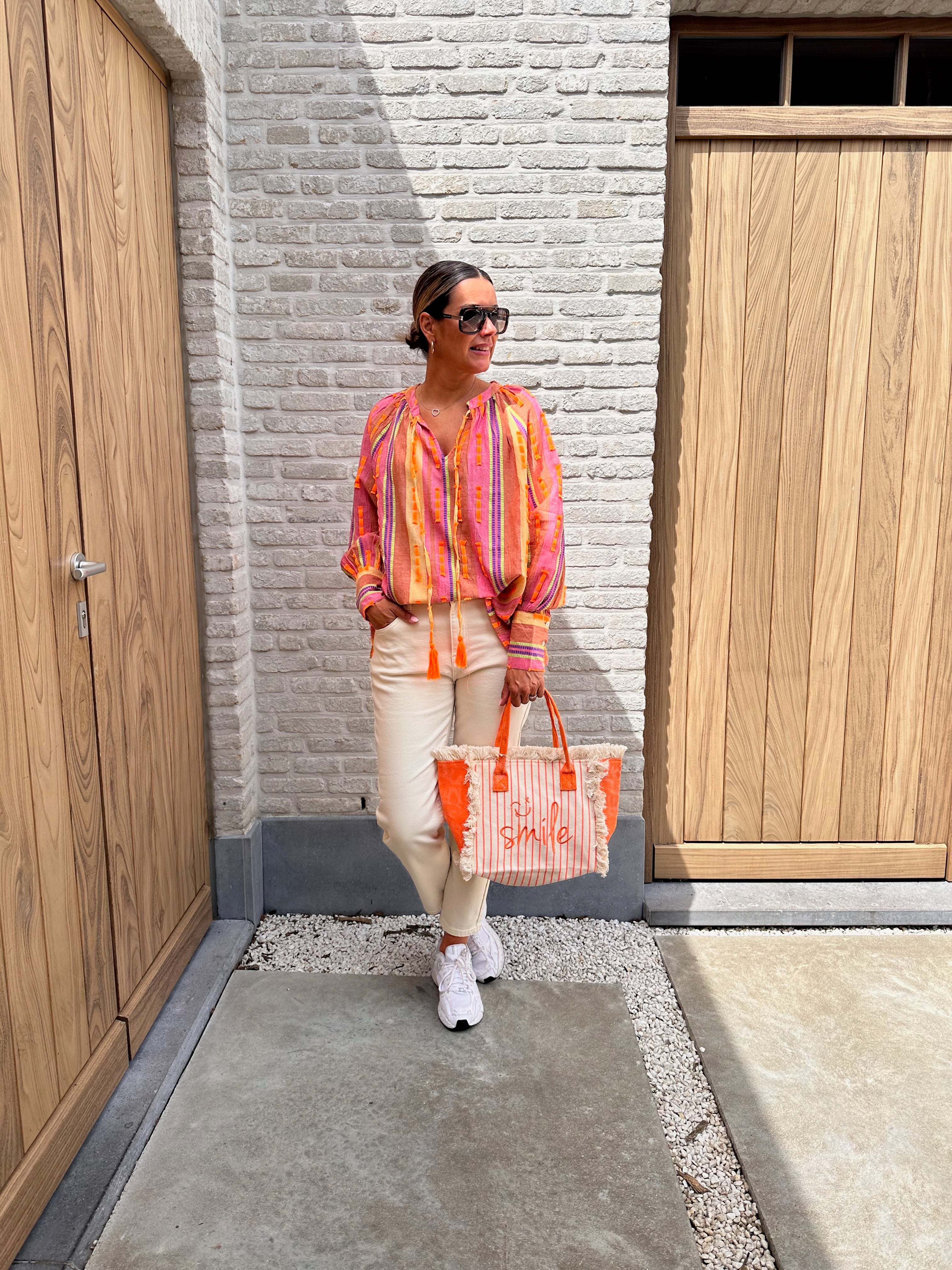 Blouse Kim Orange Oversized