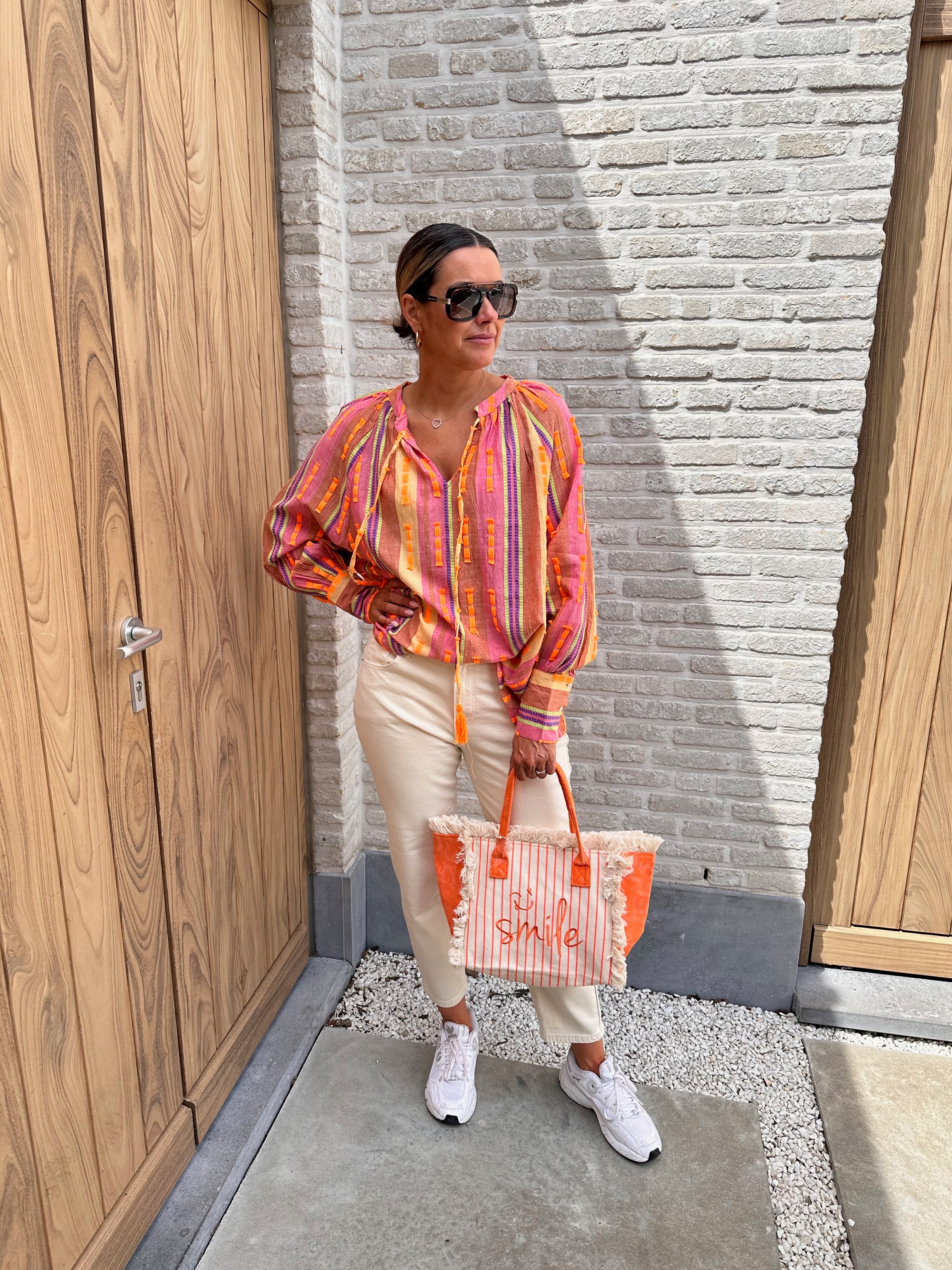 Blouse Kim Orange Oversized