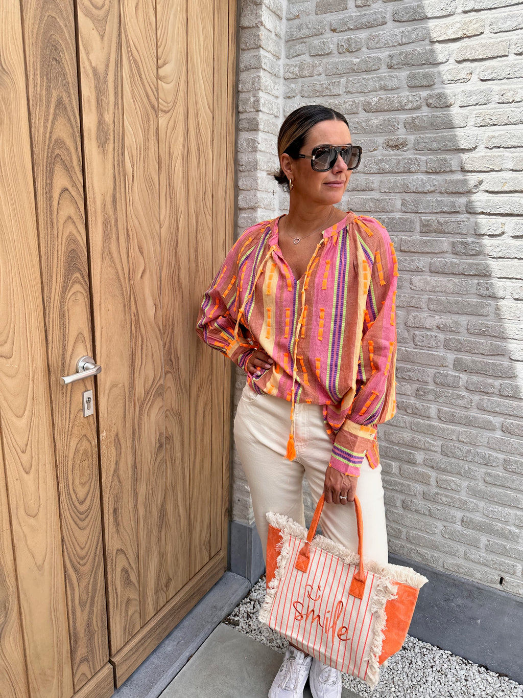 Blouse Kim Orange Oversized