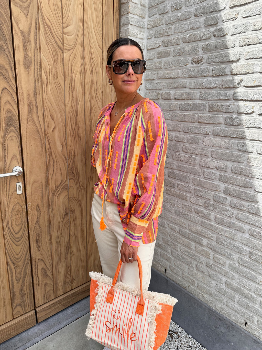 Blouse Kim Orange Oversized