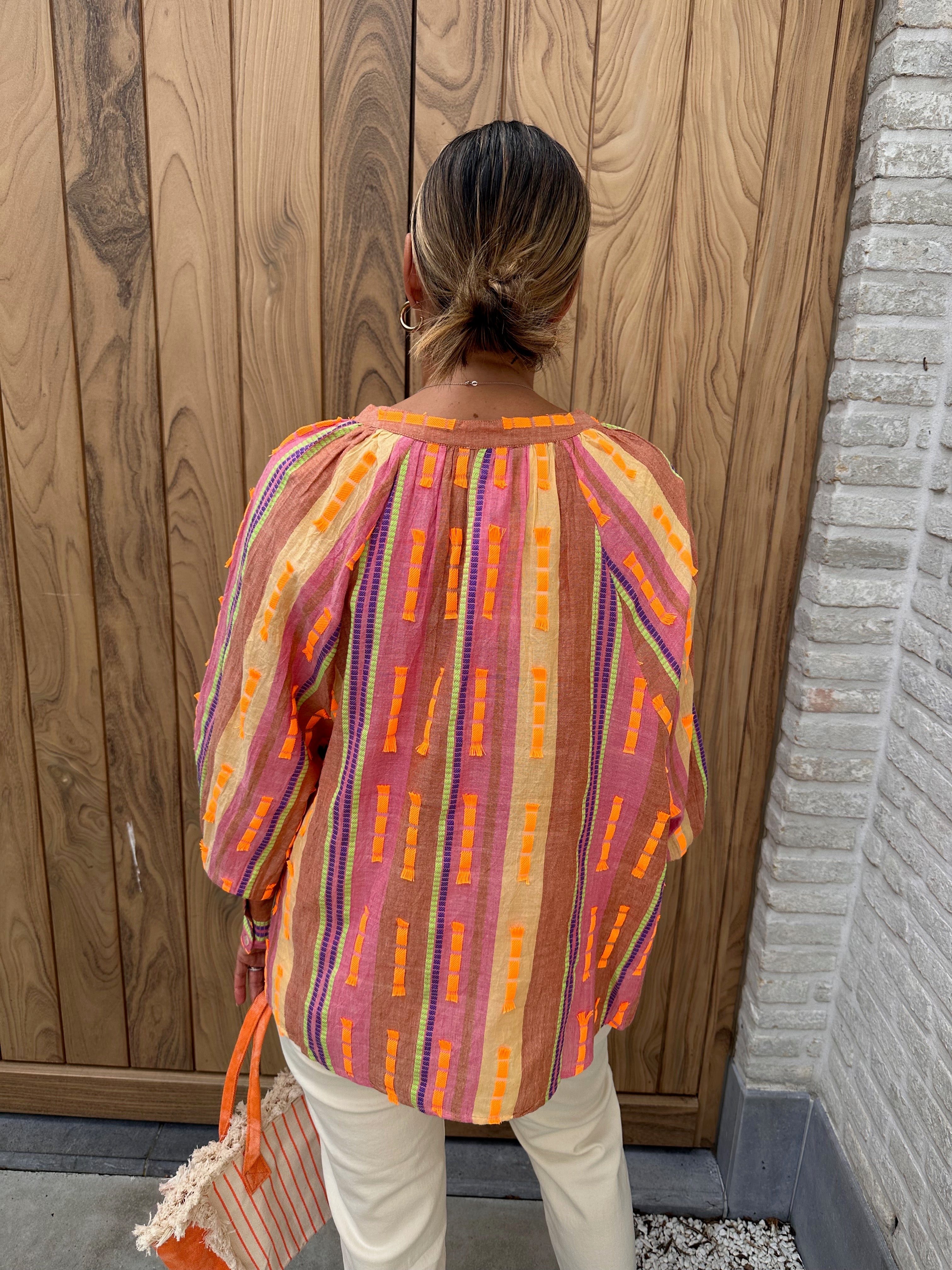 Blouse Kim Orange Oversized