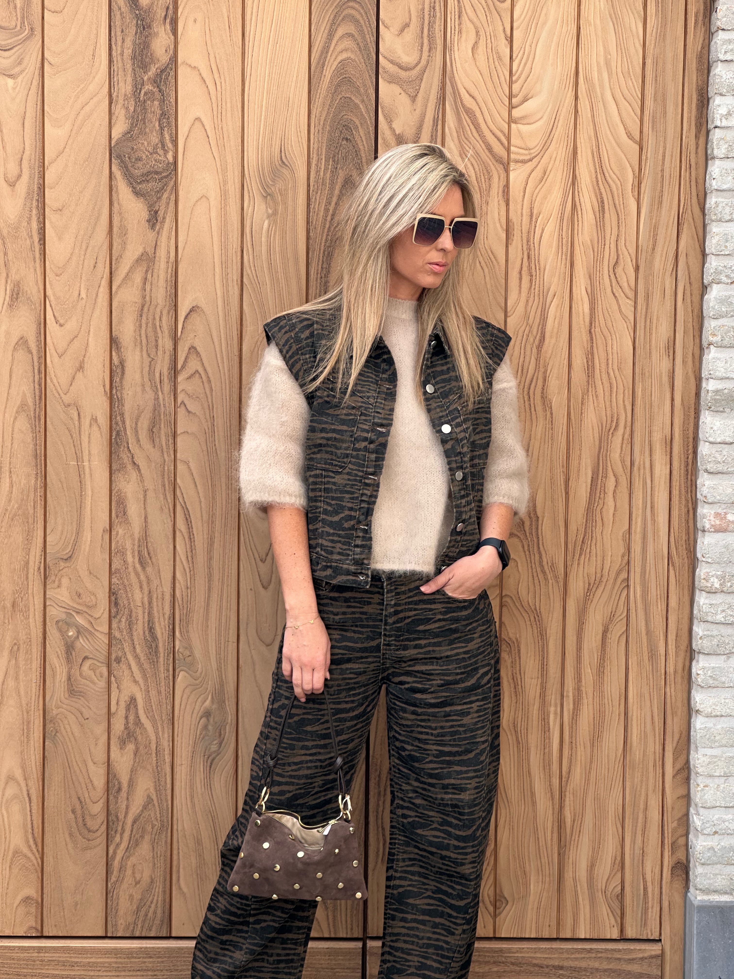 Jacket Mei Zebra Bruin/Zwart