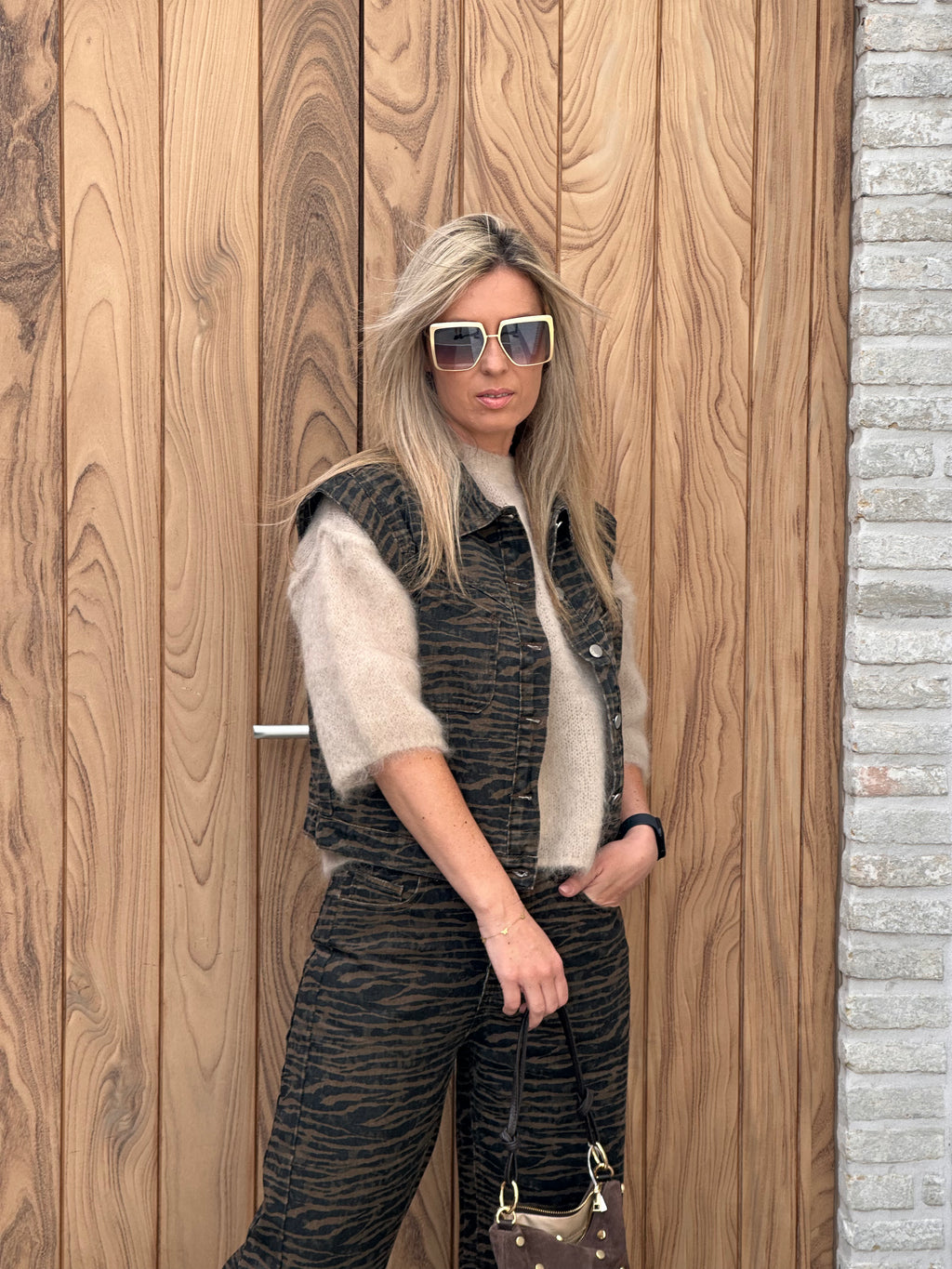 Jacket Mei Zebra Bruin/Zwart