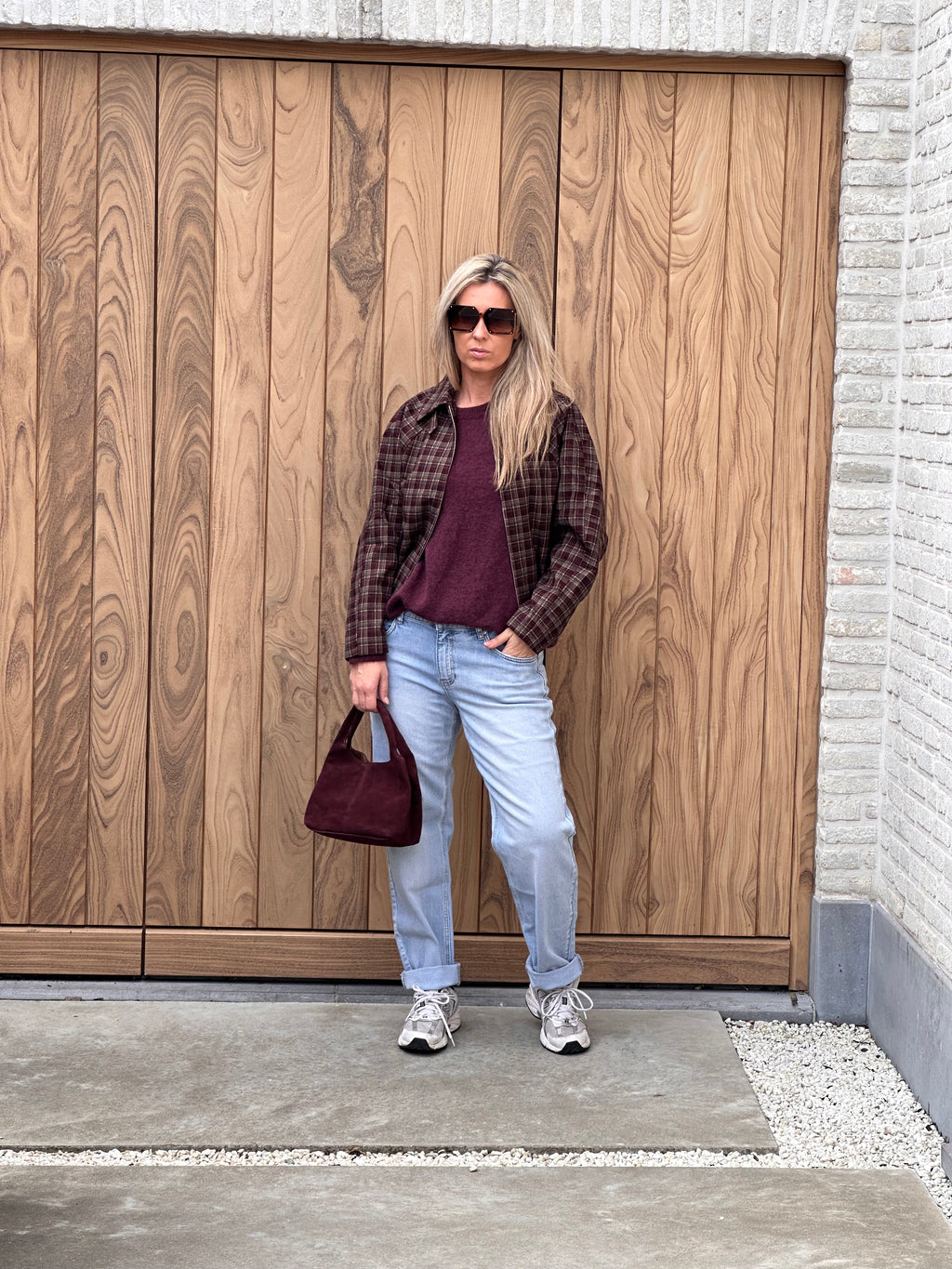 Jacket Lilly Bordeaux/Grijs