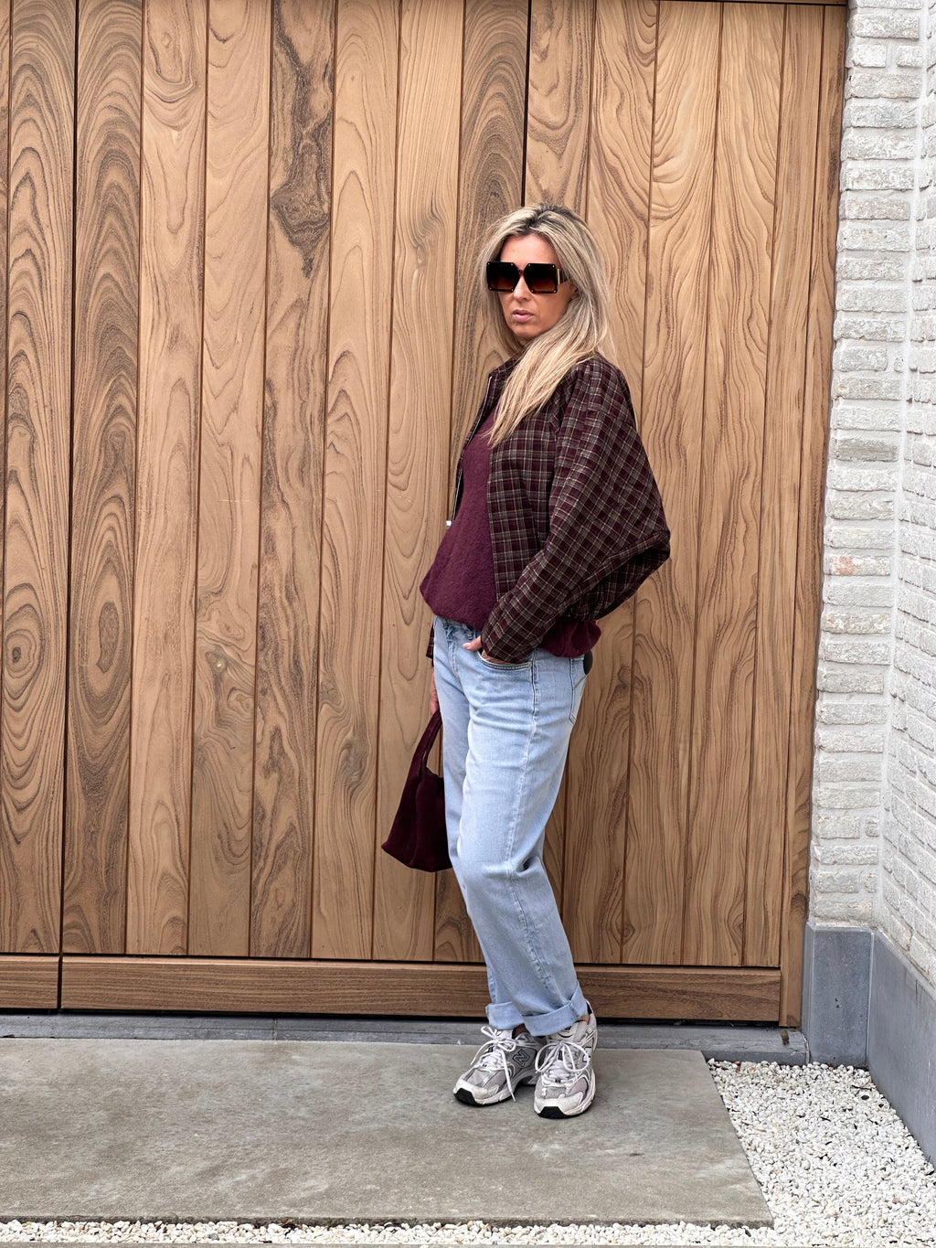 Jacket Lilly Bordeaux/Grijs