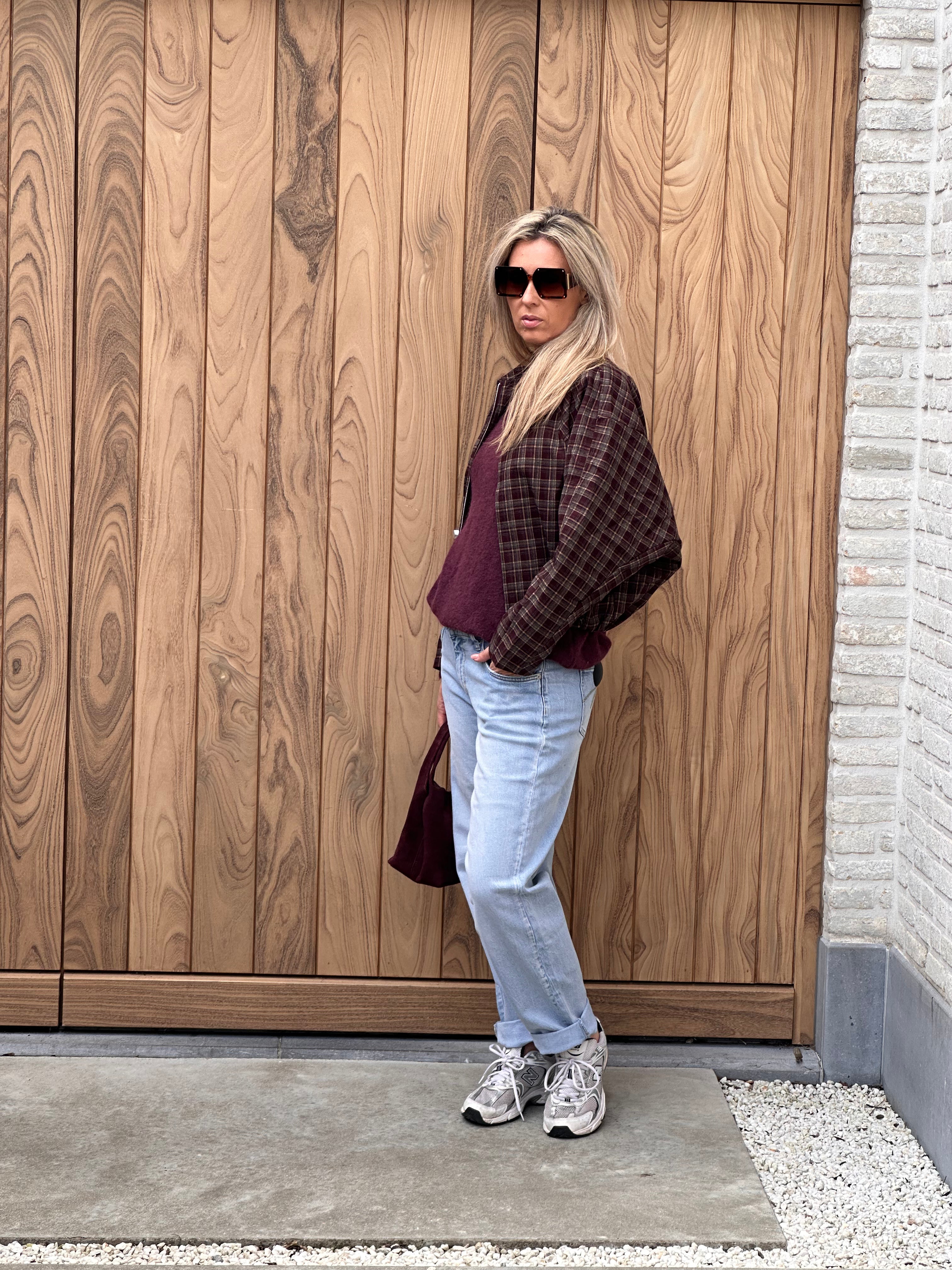 Jacket Lilly Bordeaux/Grijs