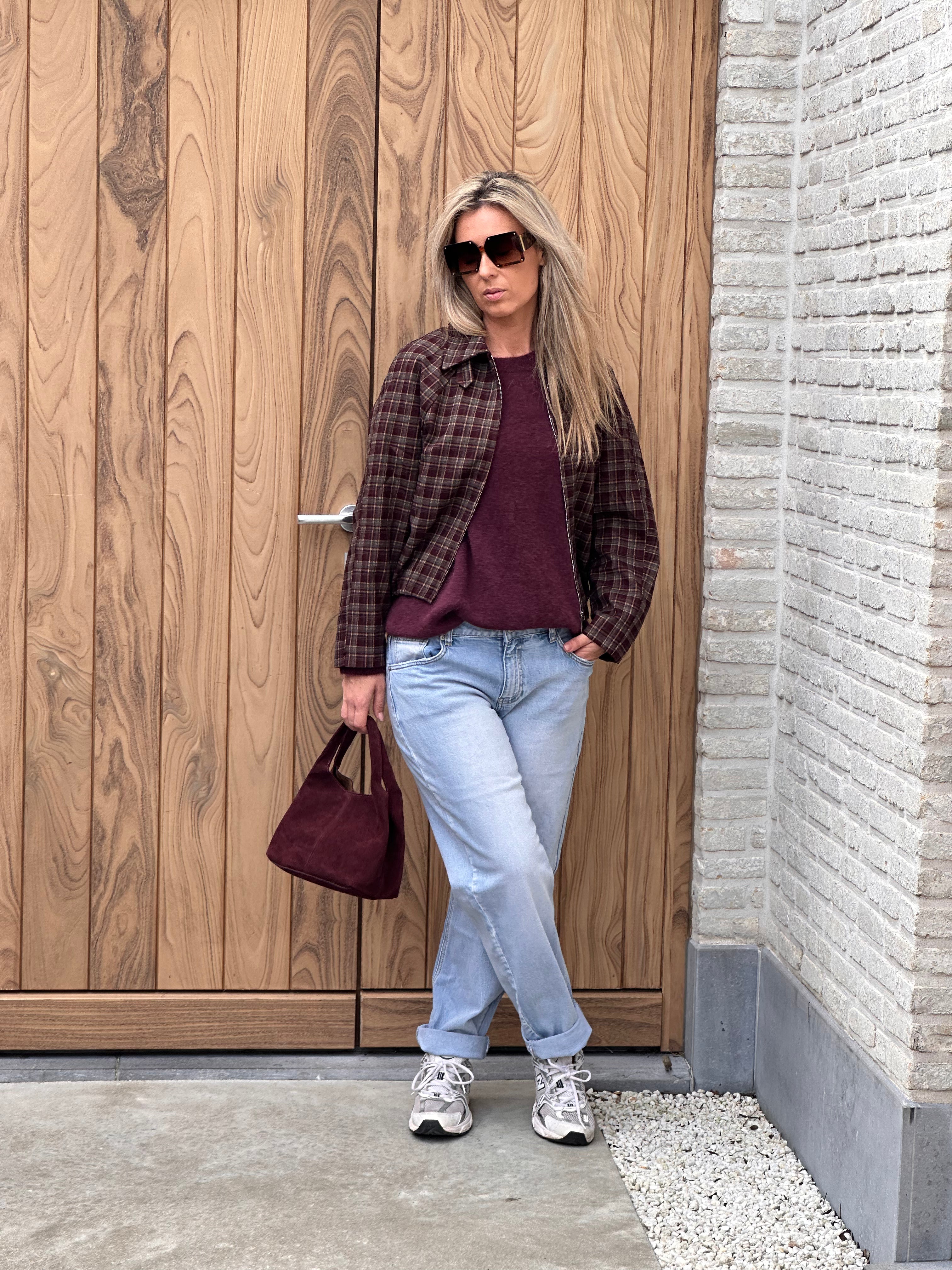 Jacket Lilly Bordeaux/Grijs