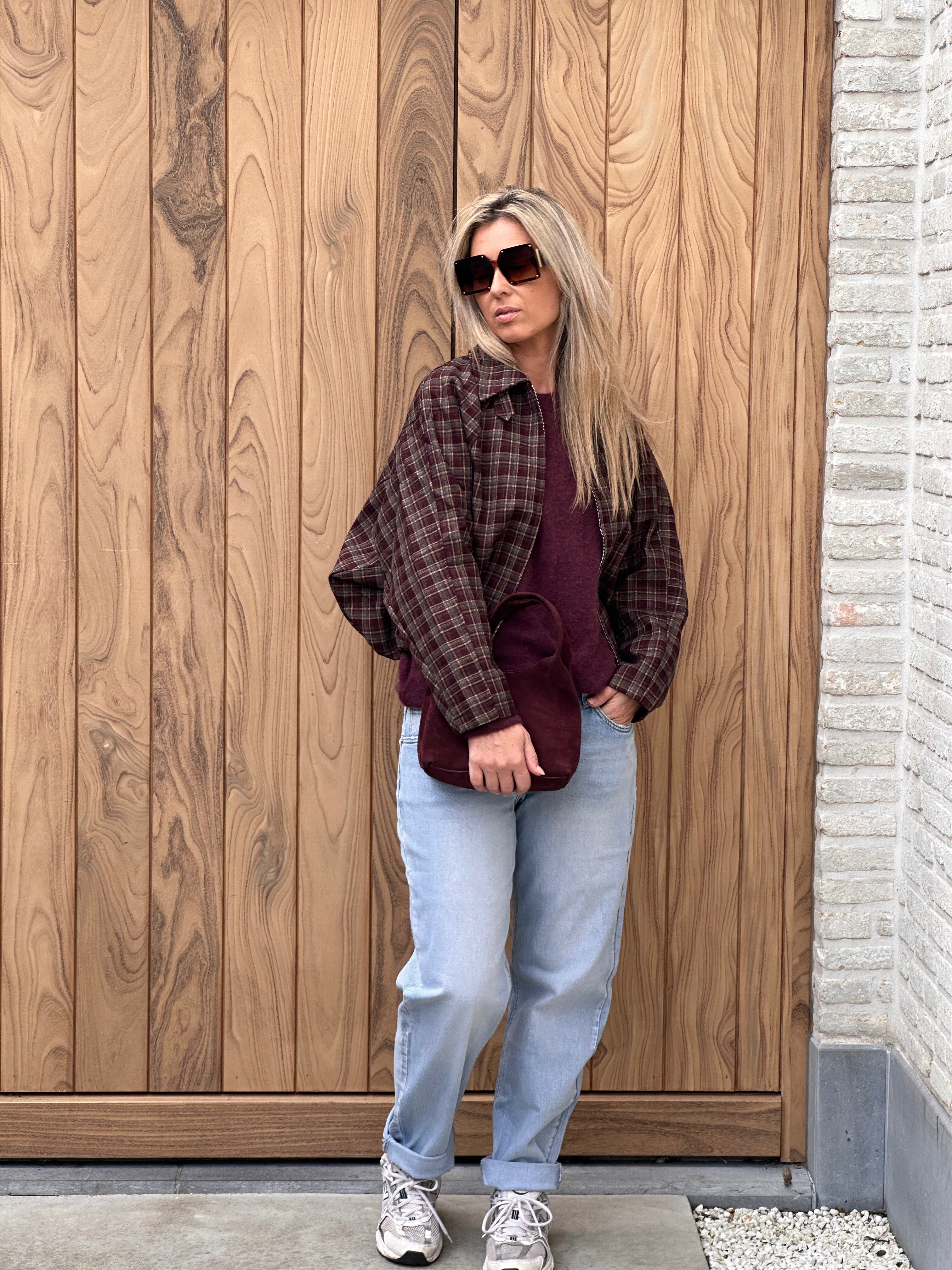 Jacket Lilly Bordeaux/Grijs