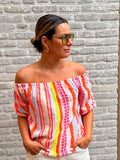 Top Bé Fluo Offshoulder Oversized