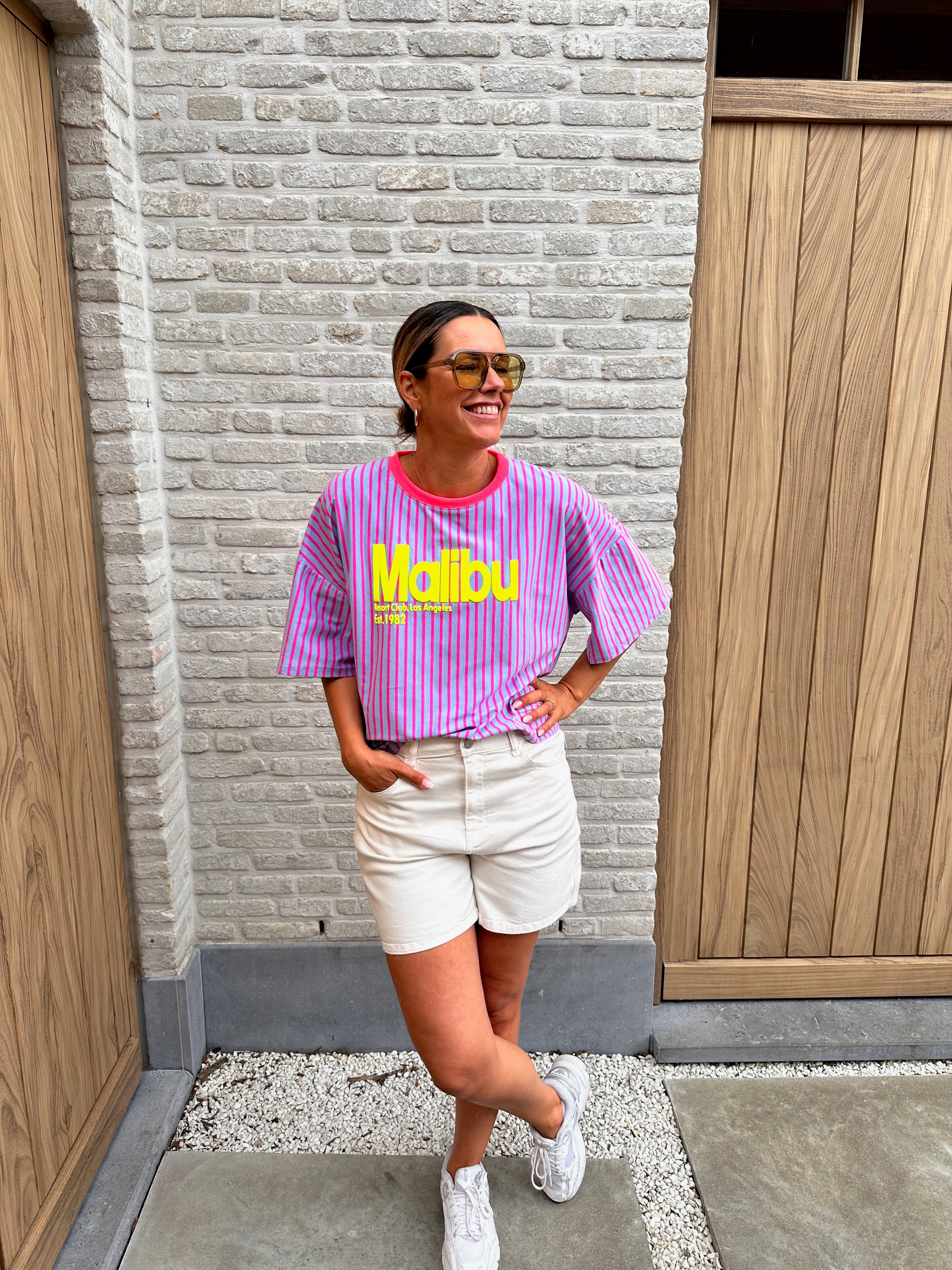 T-shirt Malibu Paars Oversized