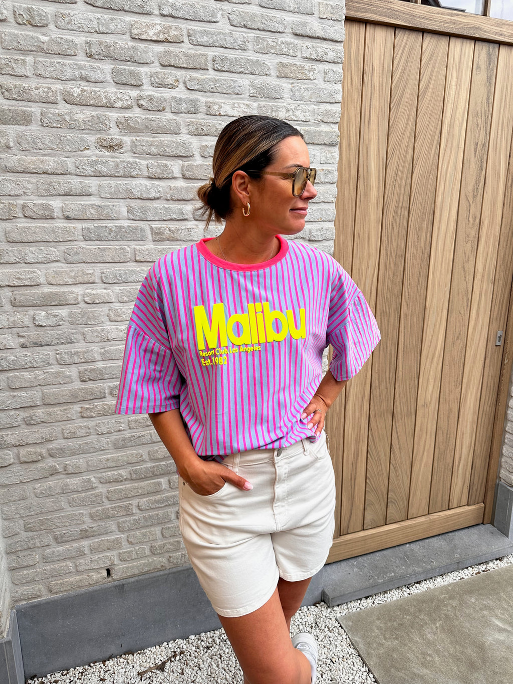 T-shirt Malibu Paars Oversized