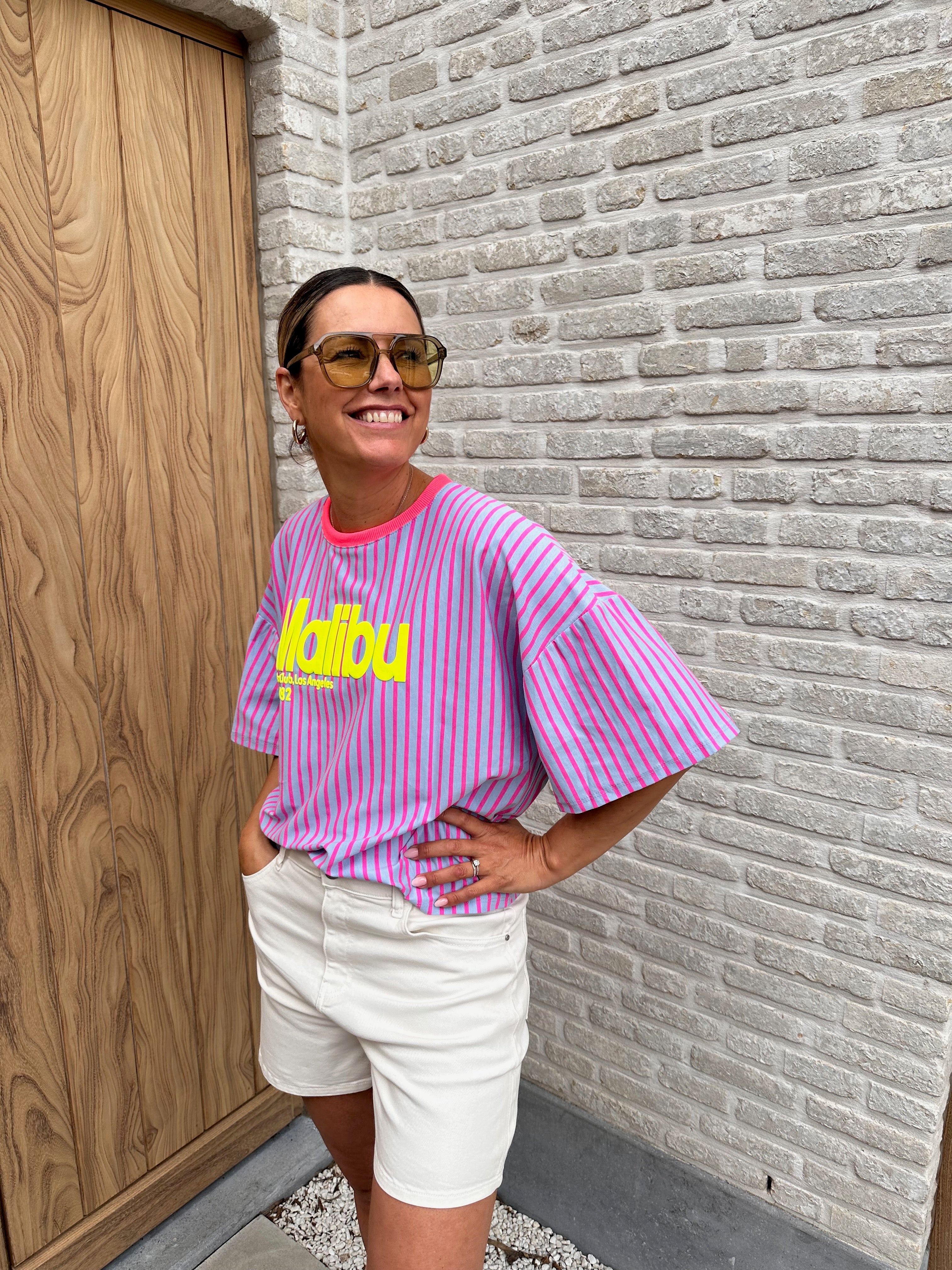 T-shirt Malibu Paars Oversized