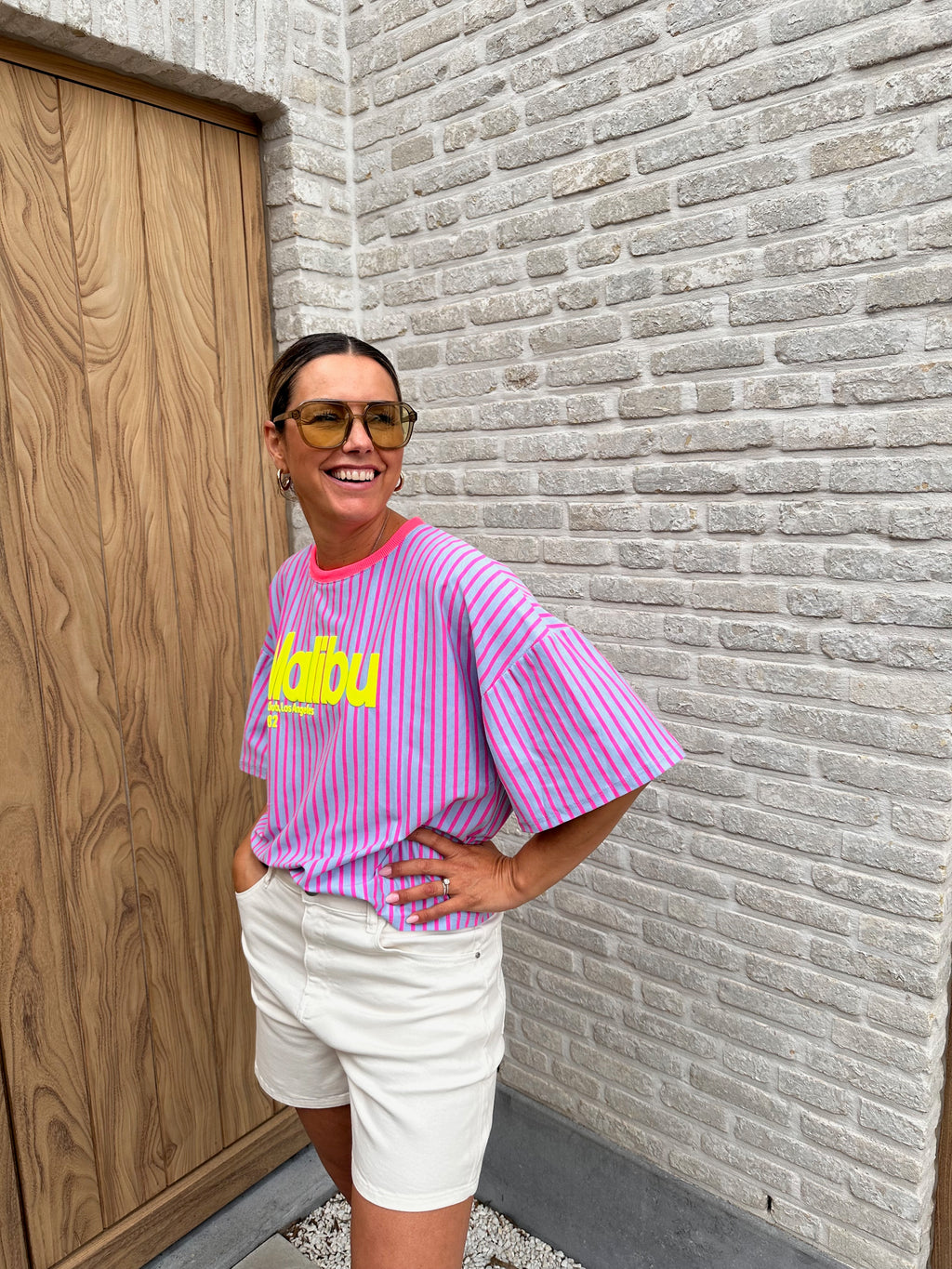 T-shirt Malibu Paars Oversized