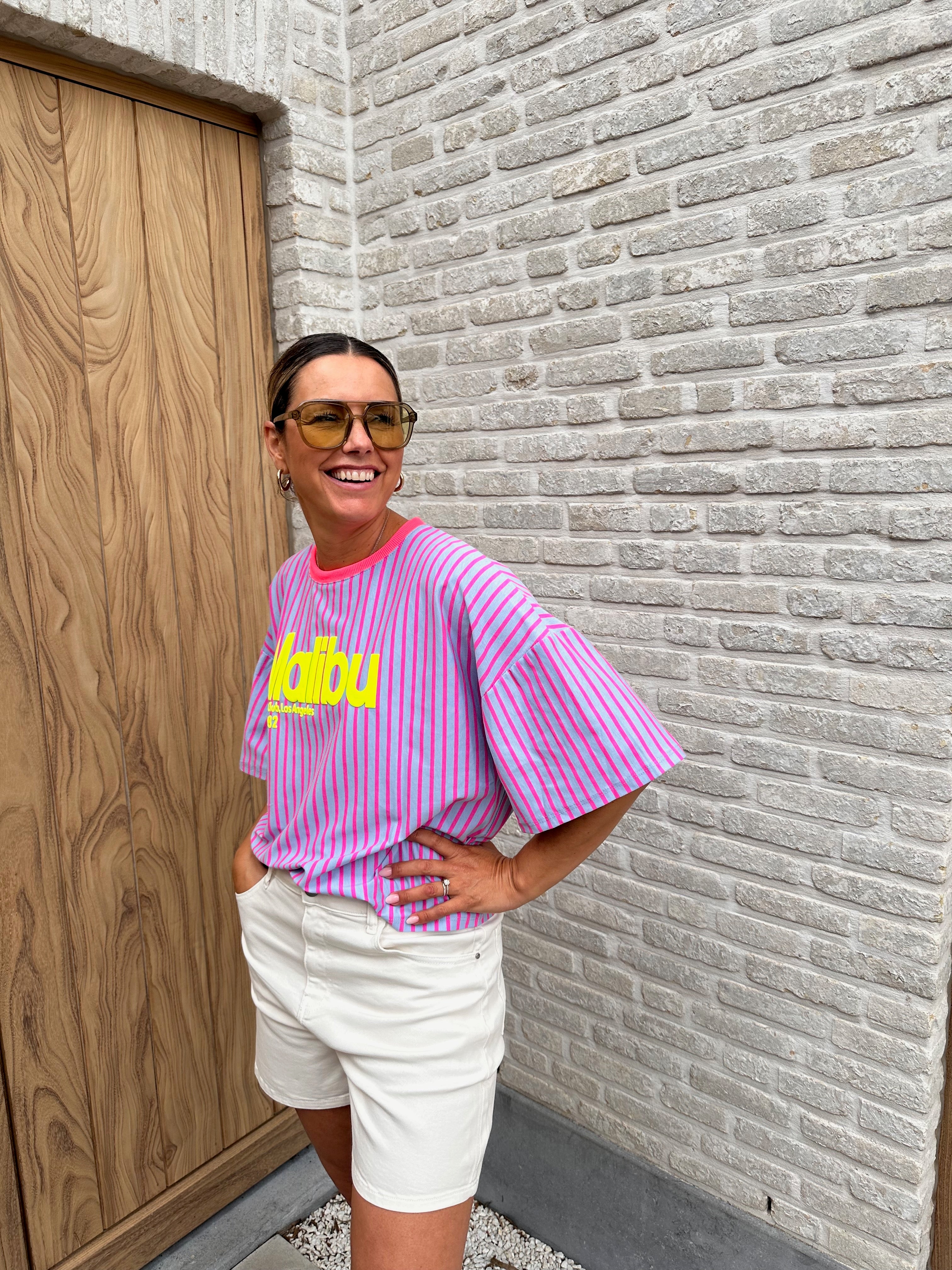 T-shirt Malibu Paars Oversized