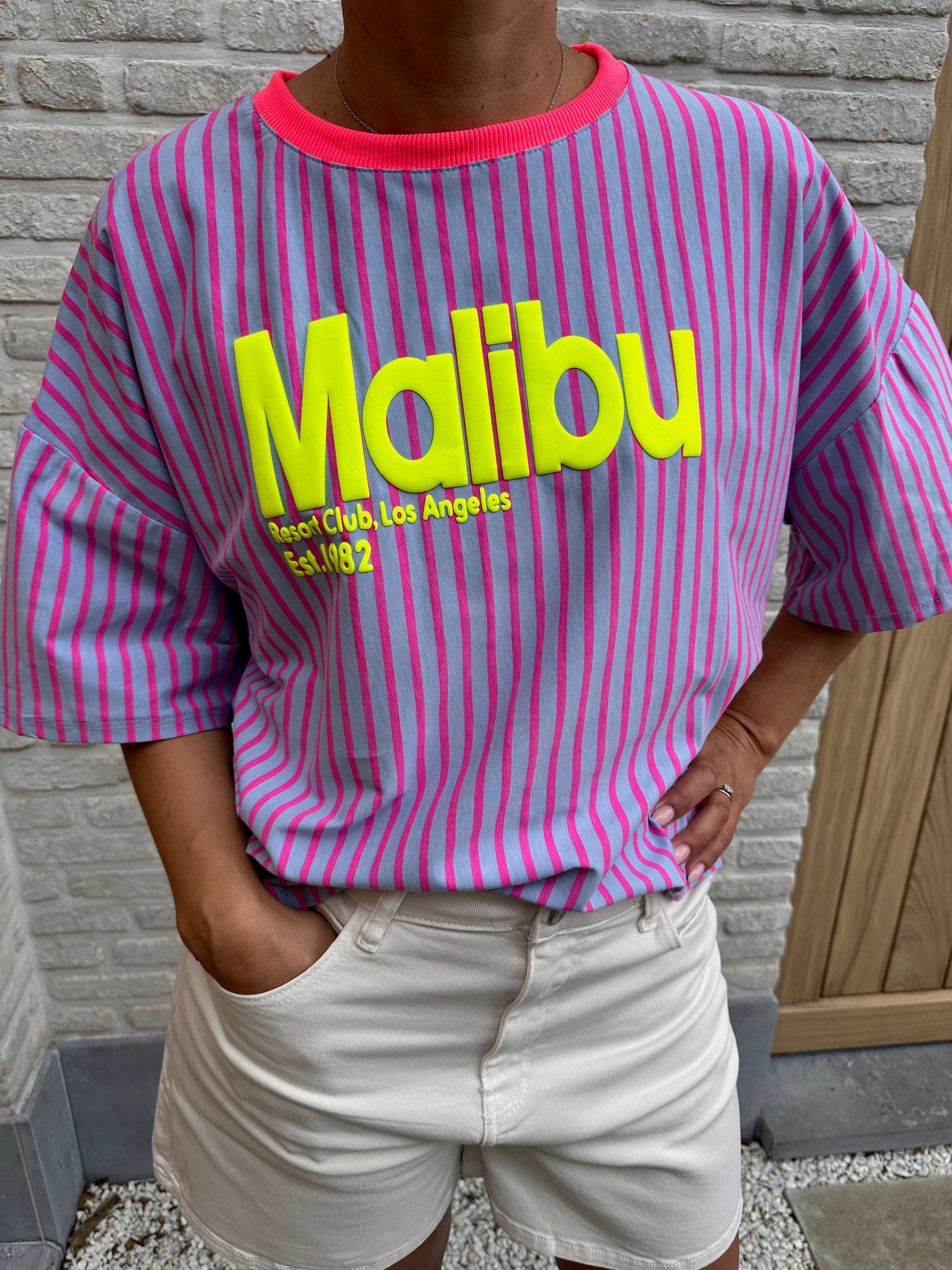T-shirt Malibu Paars Oversized