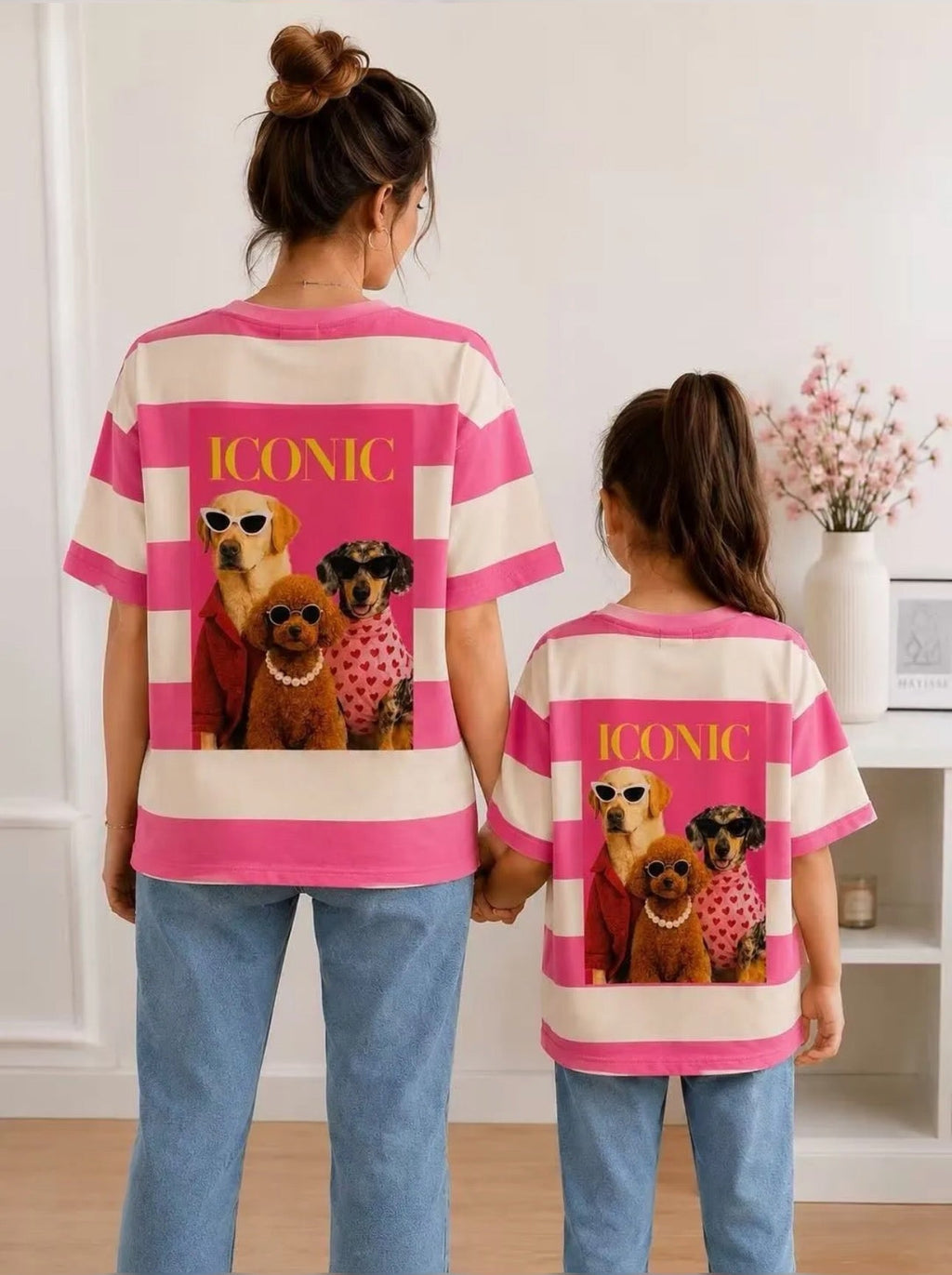 T shirt Dogs - Pink Kids